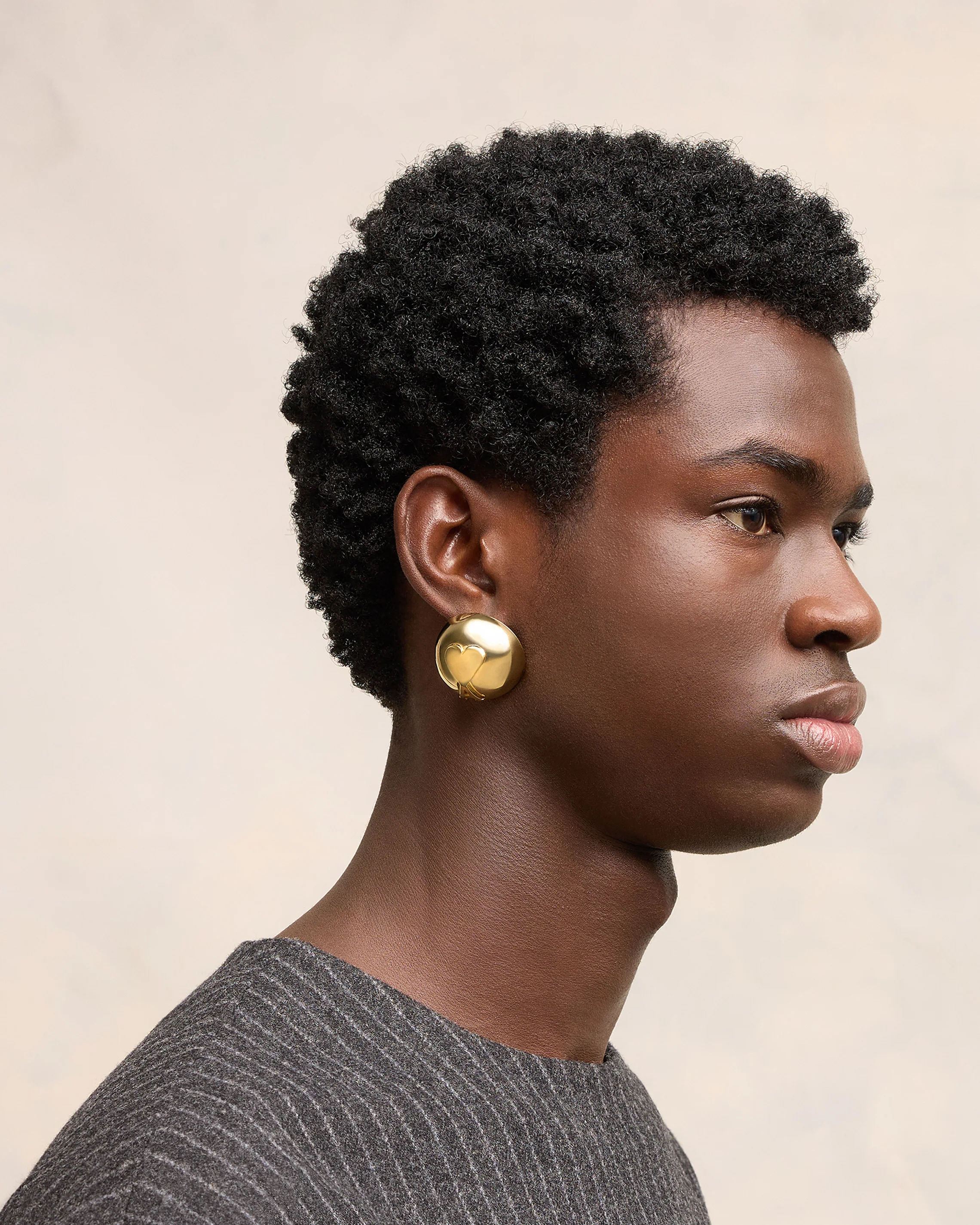 Domed Ami de Coeur Earrings