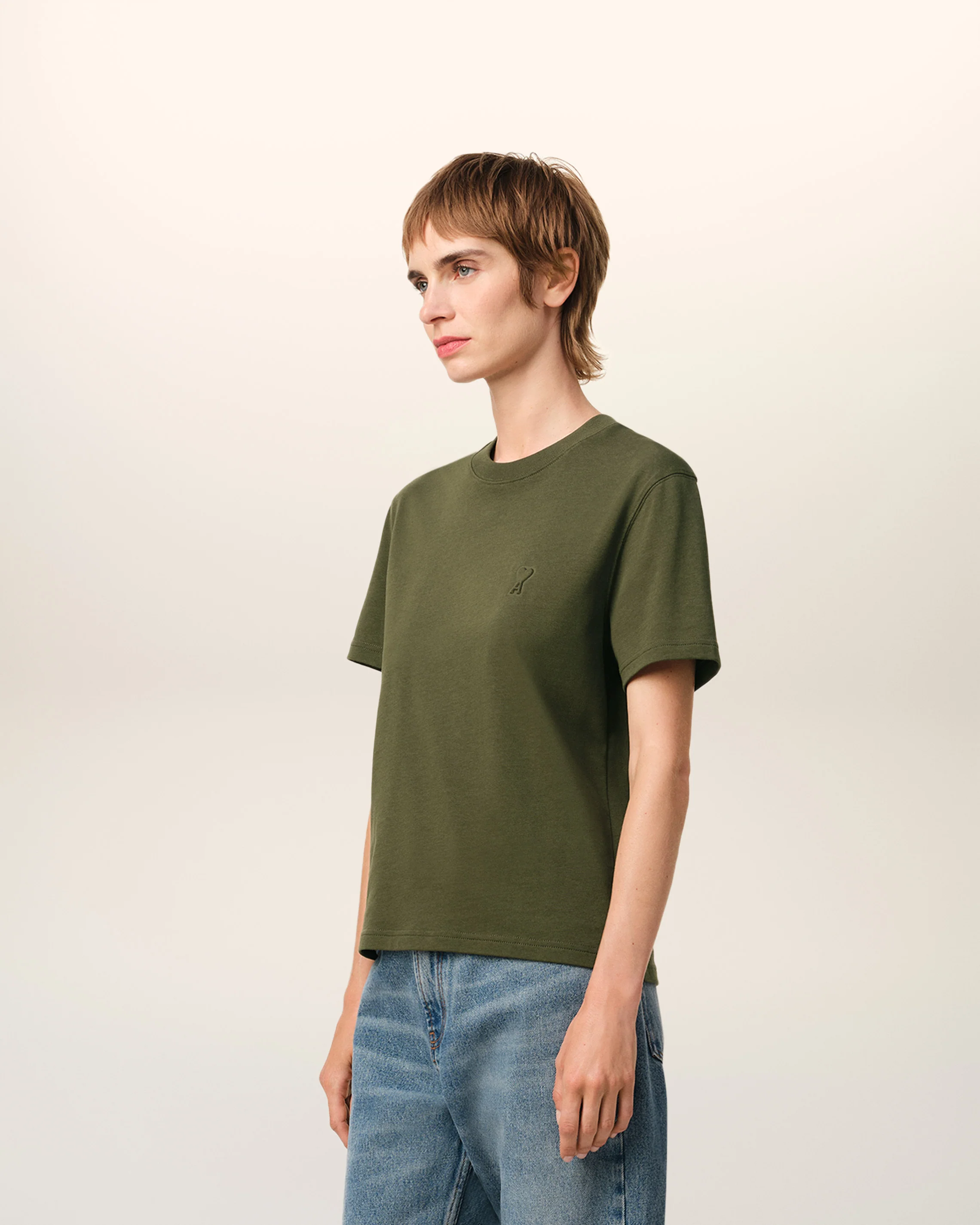 Green Cotton Ami de Coeur T-Shirt