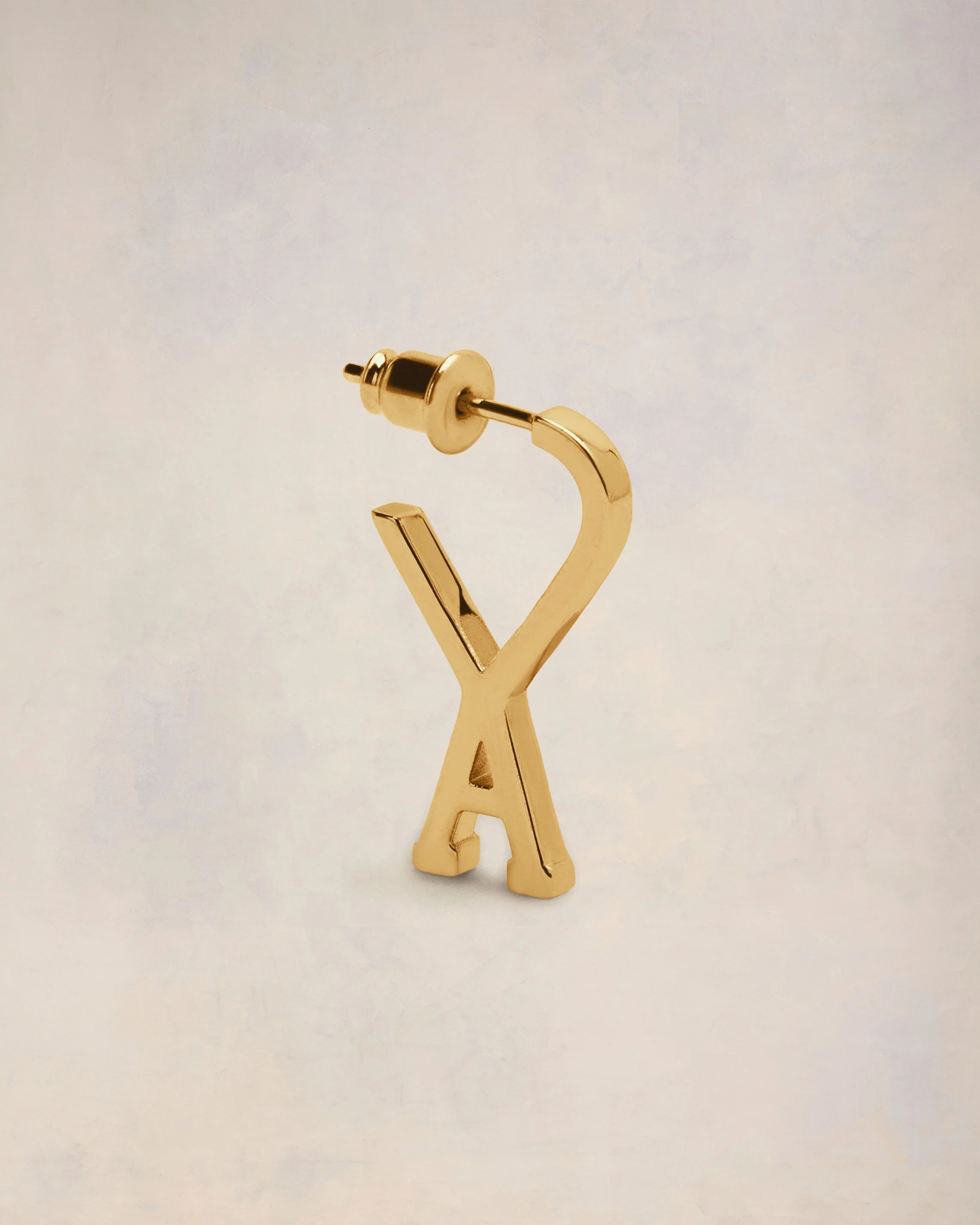 Gold Brass Small Ami de Coeur Hoop