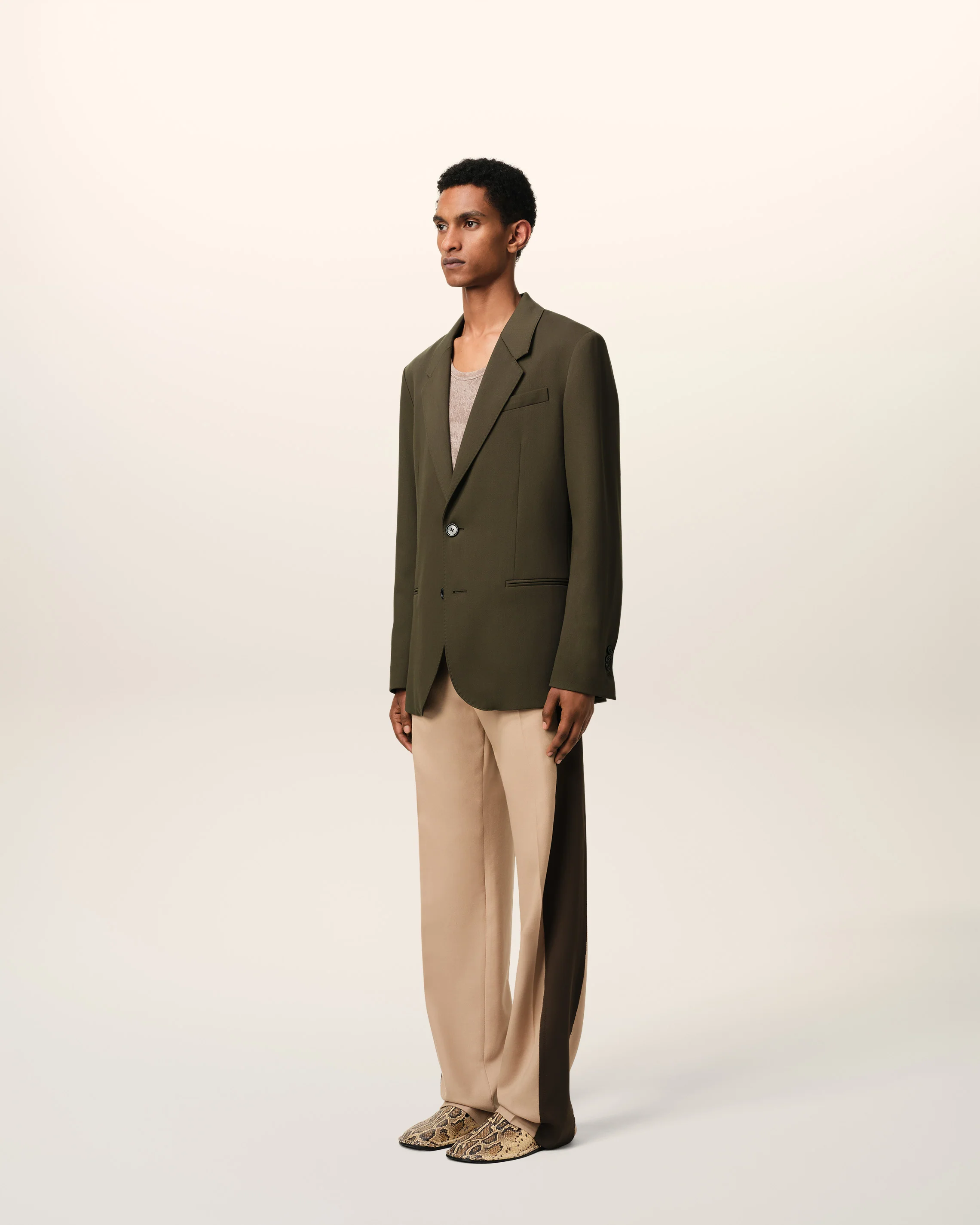 Green Wool Semi-Lined Jacket