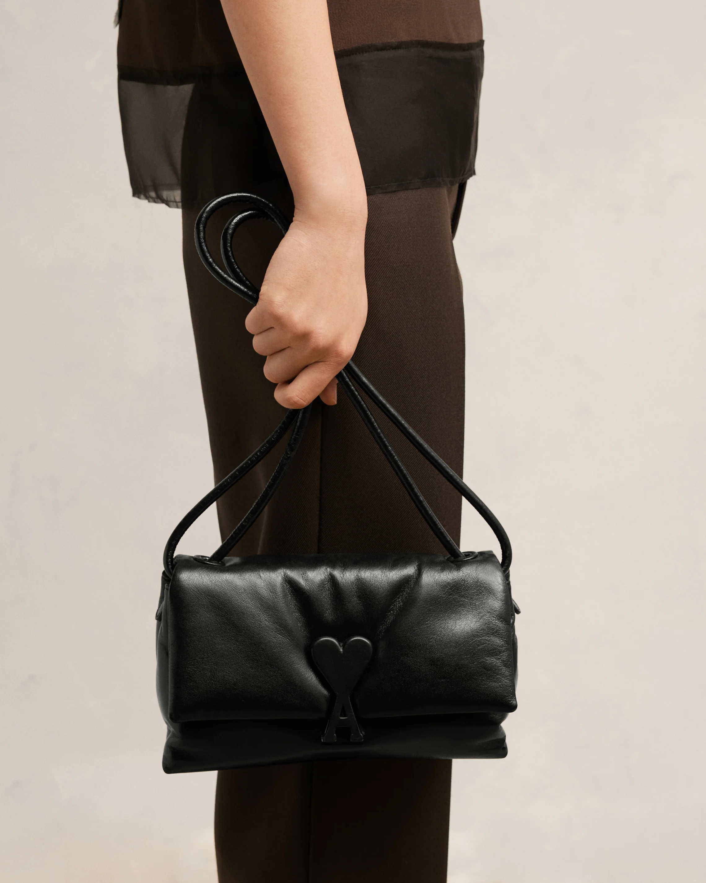 Black Leather Voulez-Vous Bag