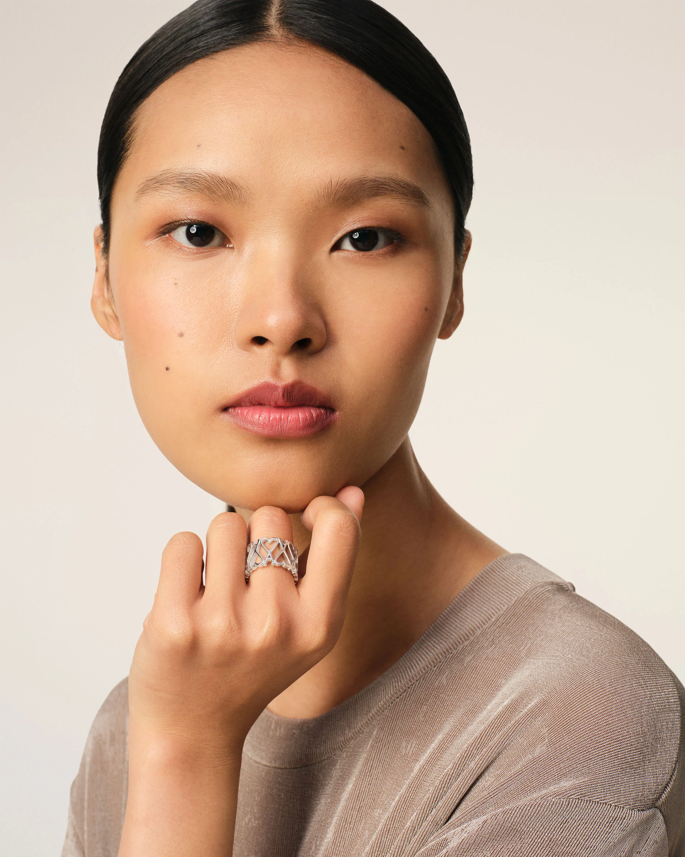 Silver Brass Ami de Coeur Ring