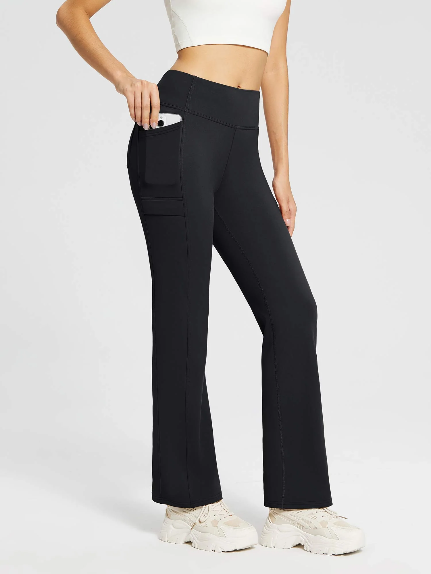 Evergreen Fleece Straight-Leg Trousers