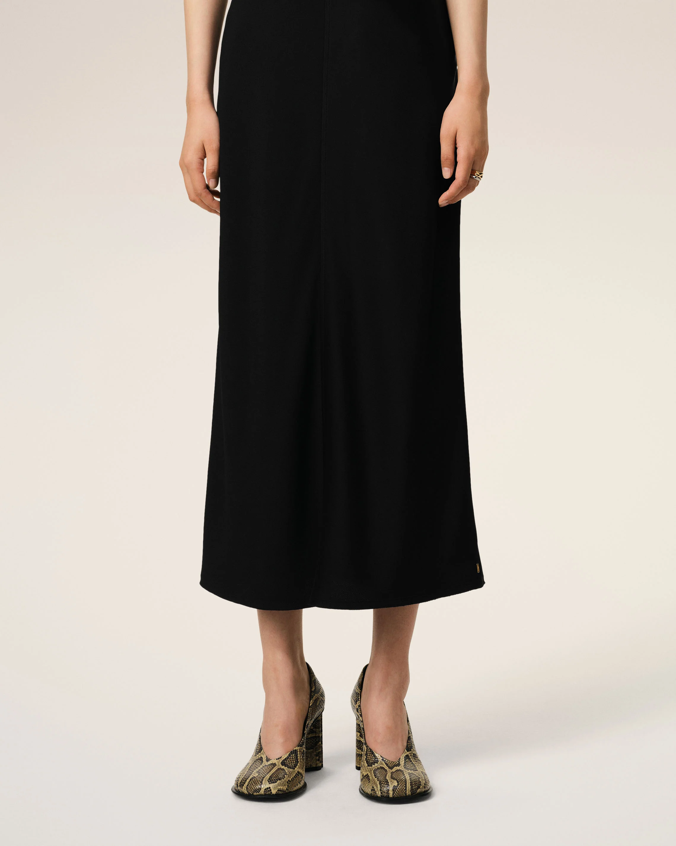 Beige Leather Piano Pump