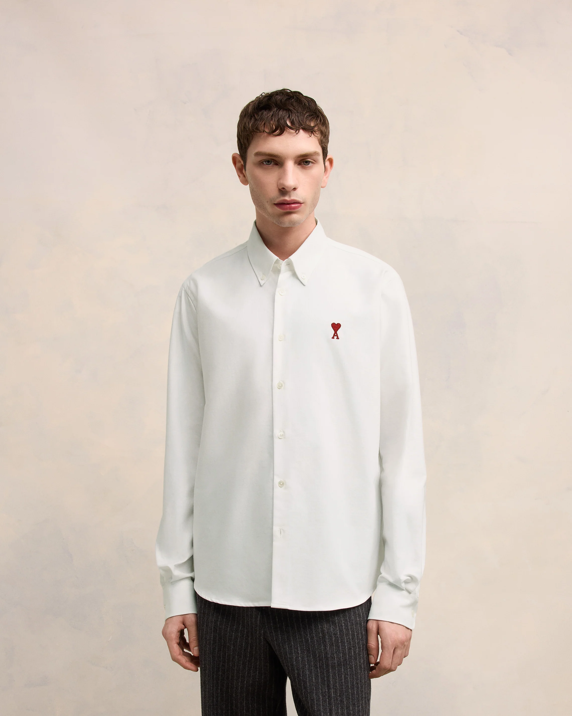 White Cotton Button-Down Ami de Coeur Shirt
