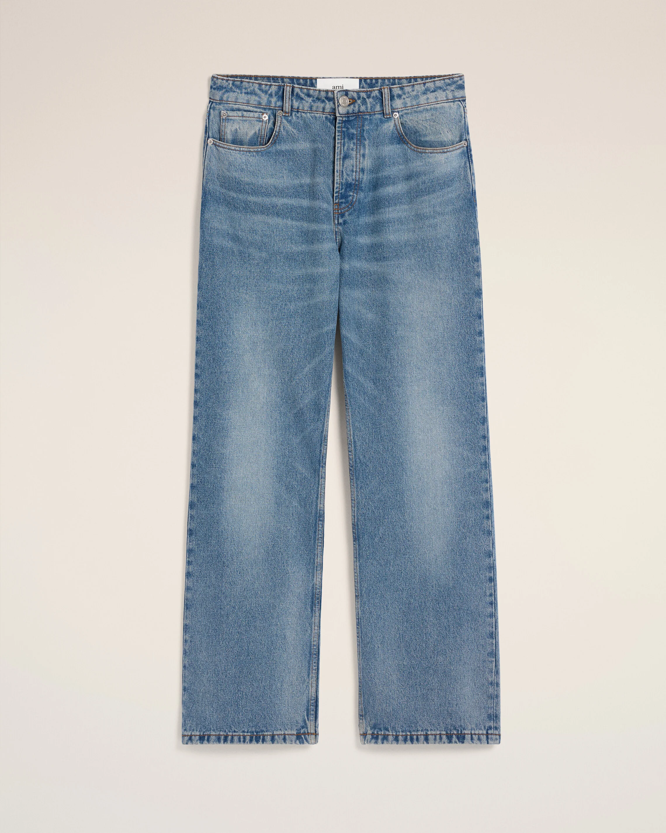 Blue Cotton Large Fit Jeans