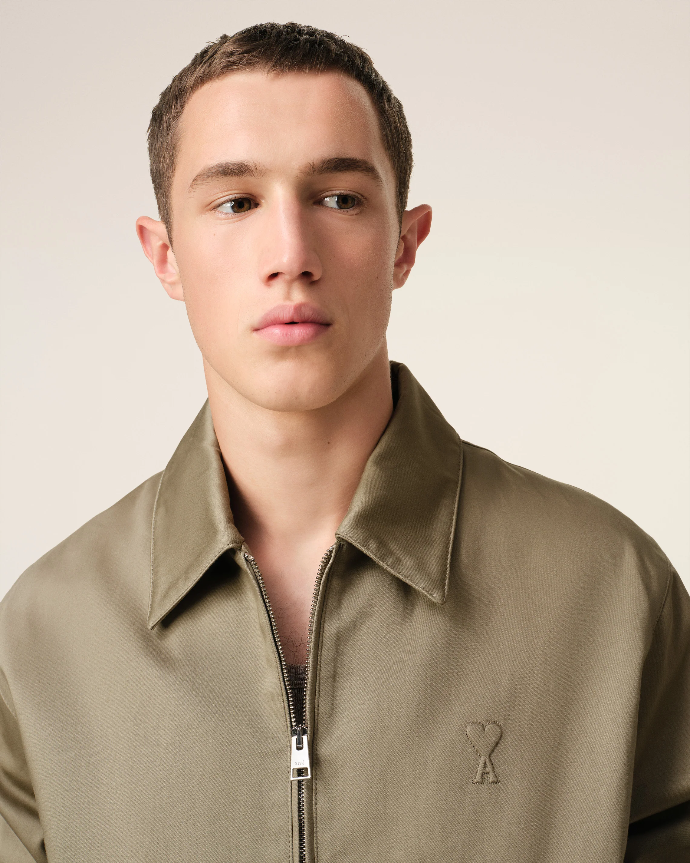 Green Cotton Ami de Coeur Zipped Jacket