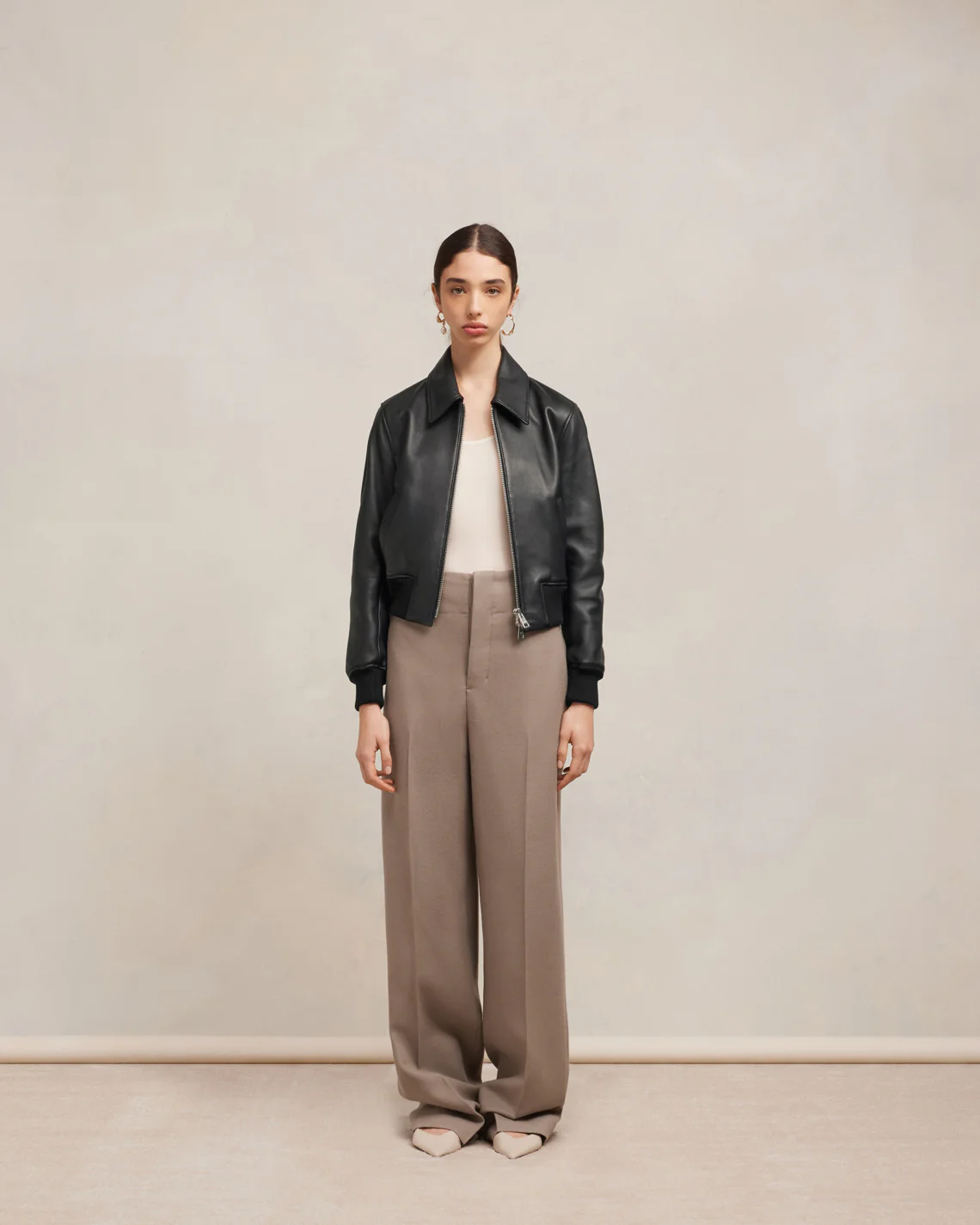 Zipped Leather Jacket