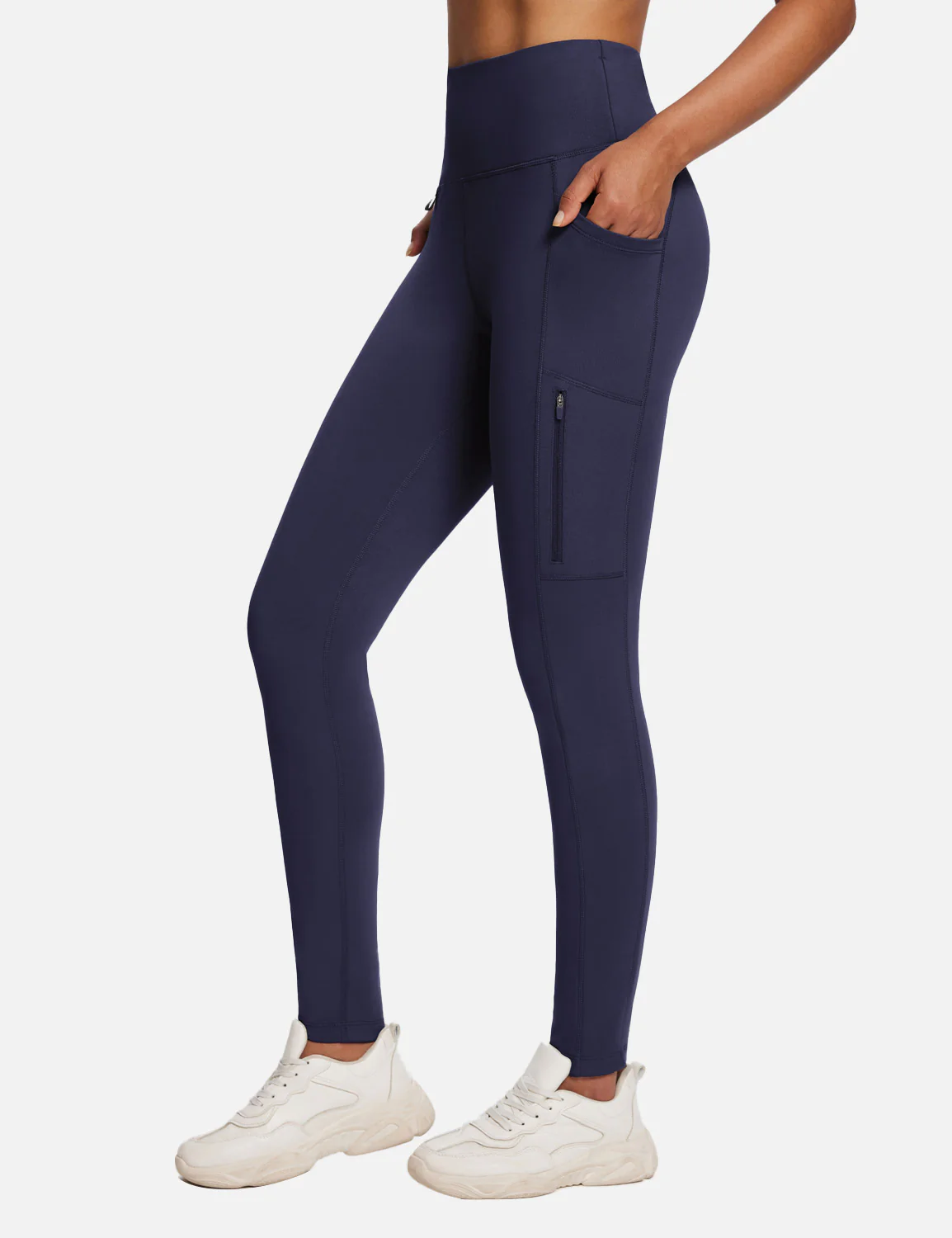 Laureate High-Rise Zipper Pockets Thermal Leggings