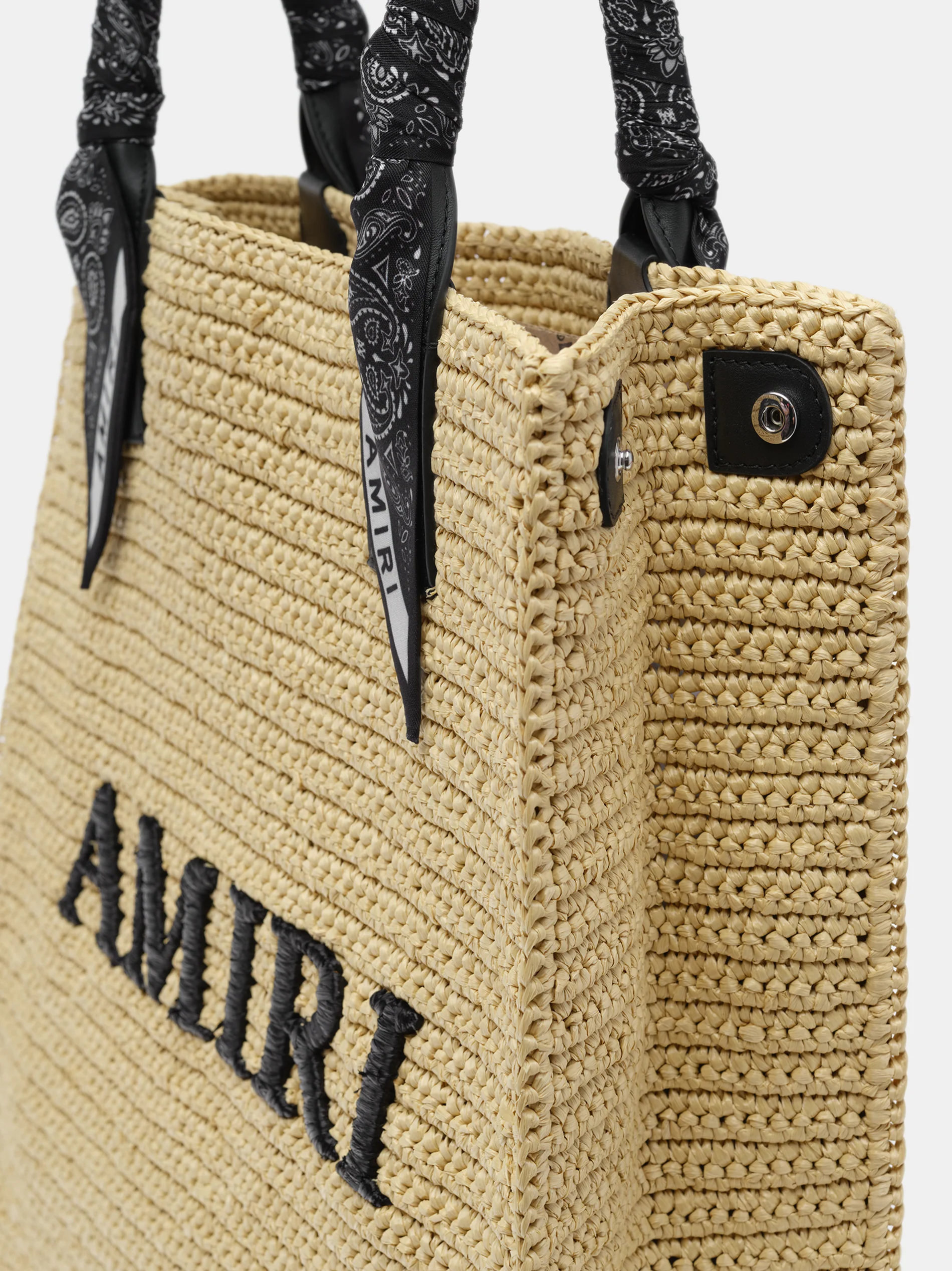 AMIRI RAFFIA TOTE - Black