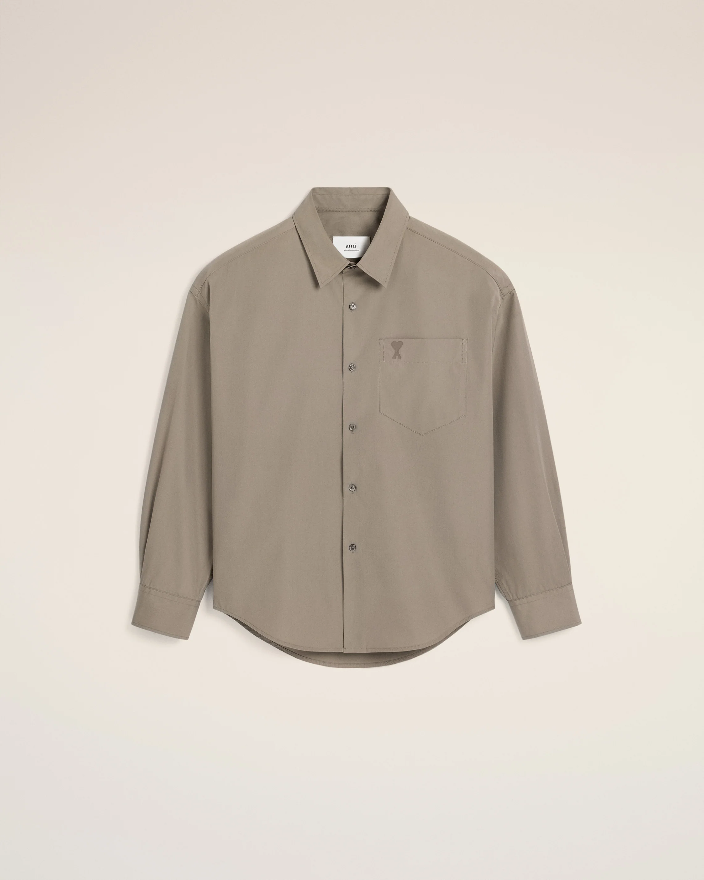 Beige Cotton Ami de Coeur Boxy Shirt