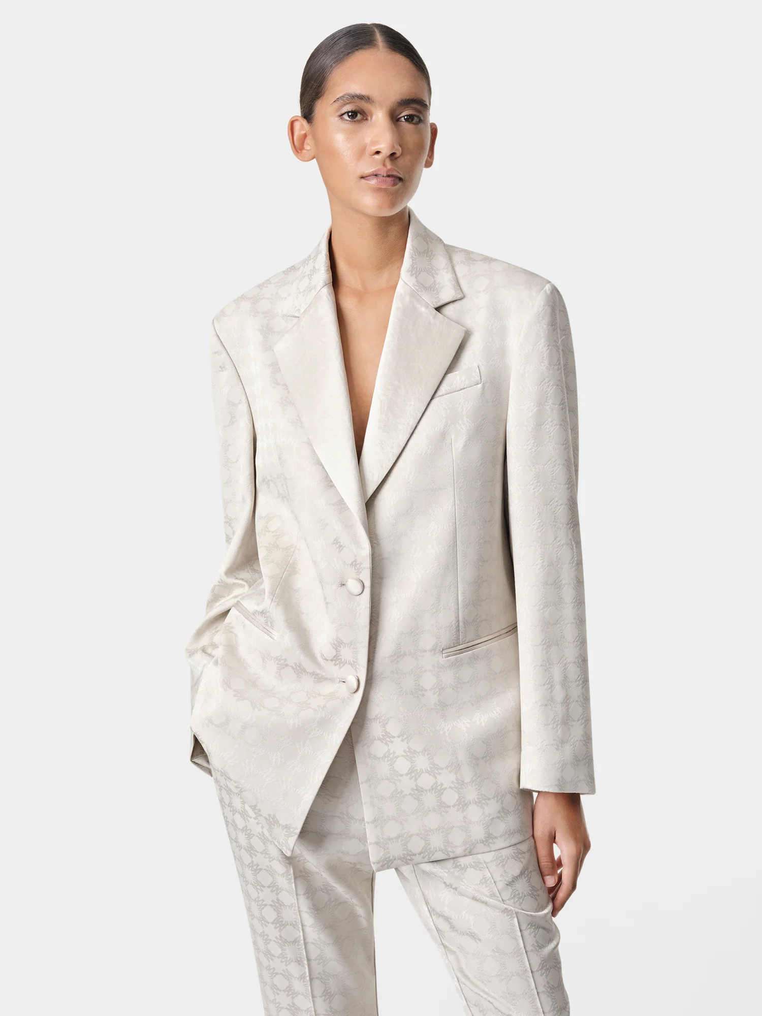 WOMEN - WOMEN'S MA QUAD OVERSIZED BLAZER - Alabaster