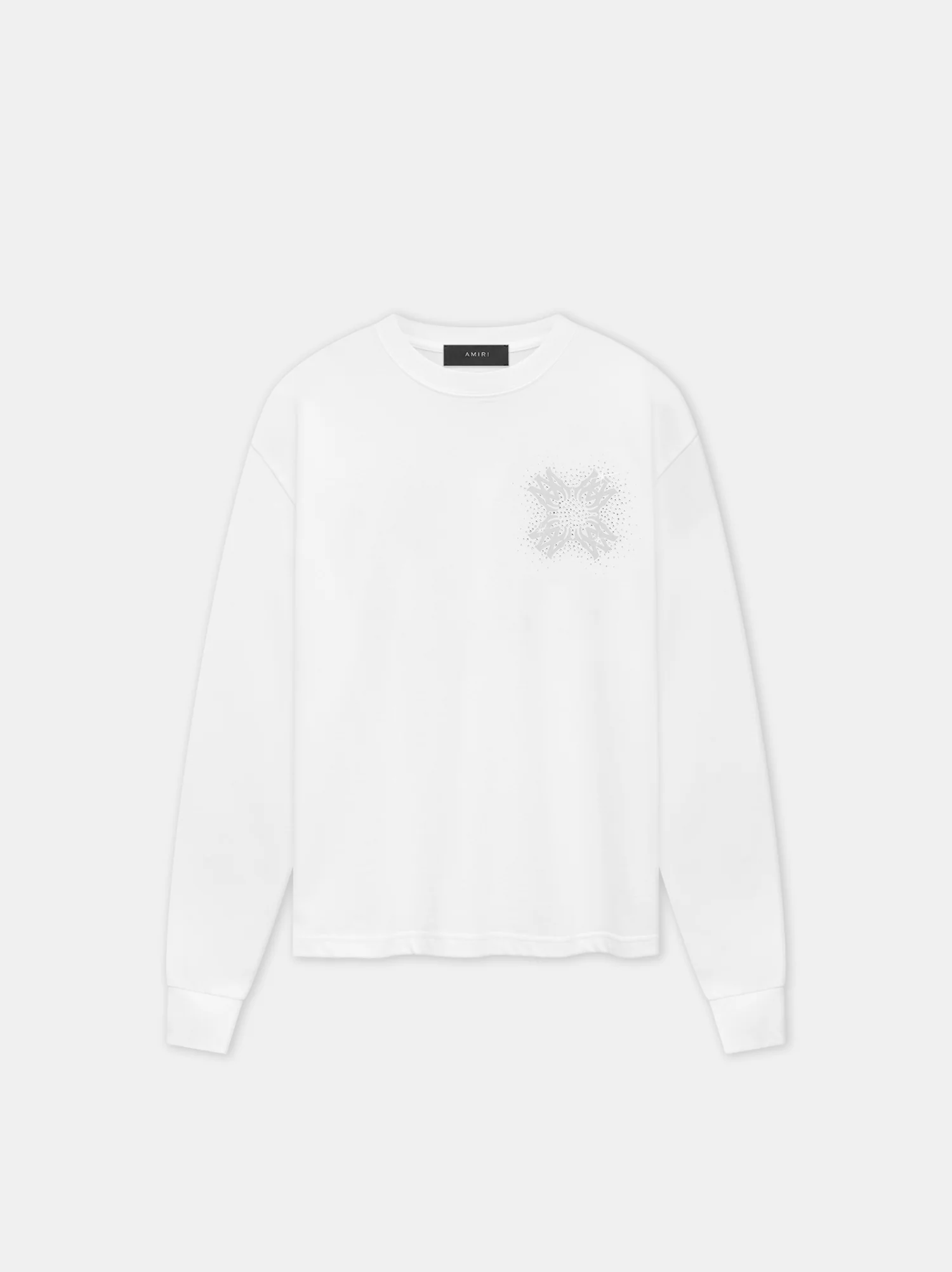 MA QUAD CRYSTAL LONG SLEEVE TEE - White