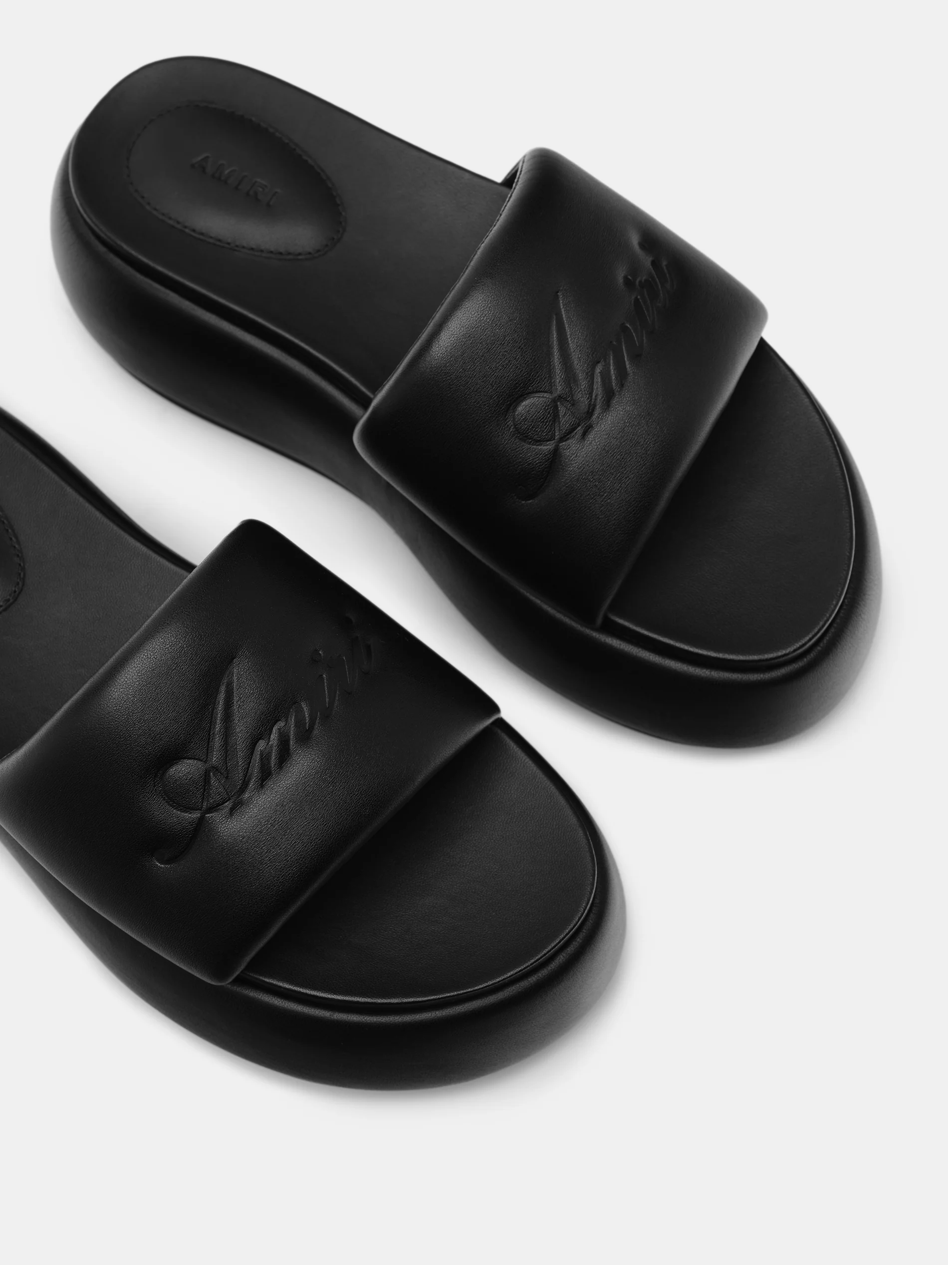 WOMEN - WOMEN'S AMIRI SCRIPT PLATFORM SANDAL - Black