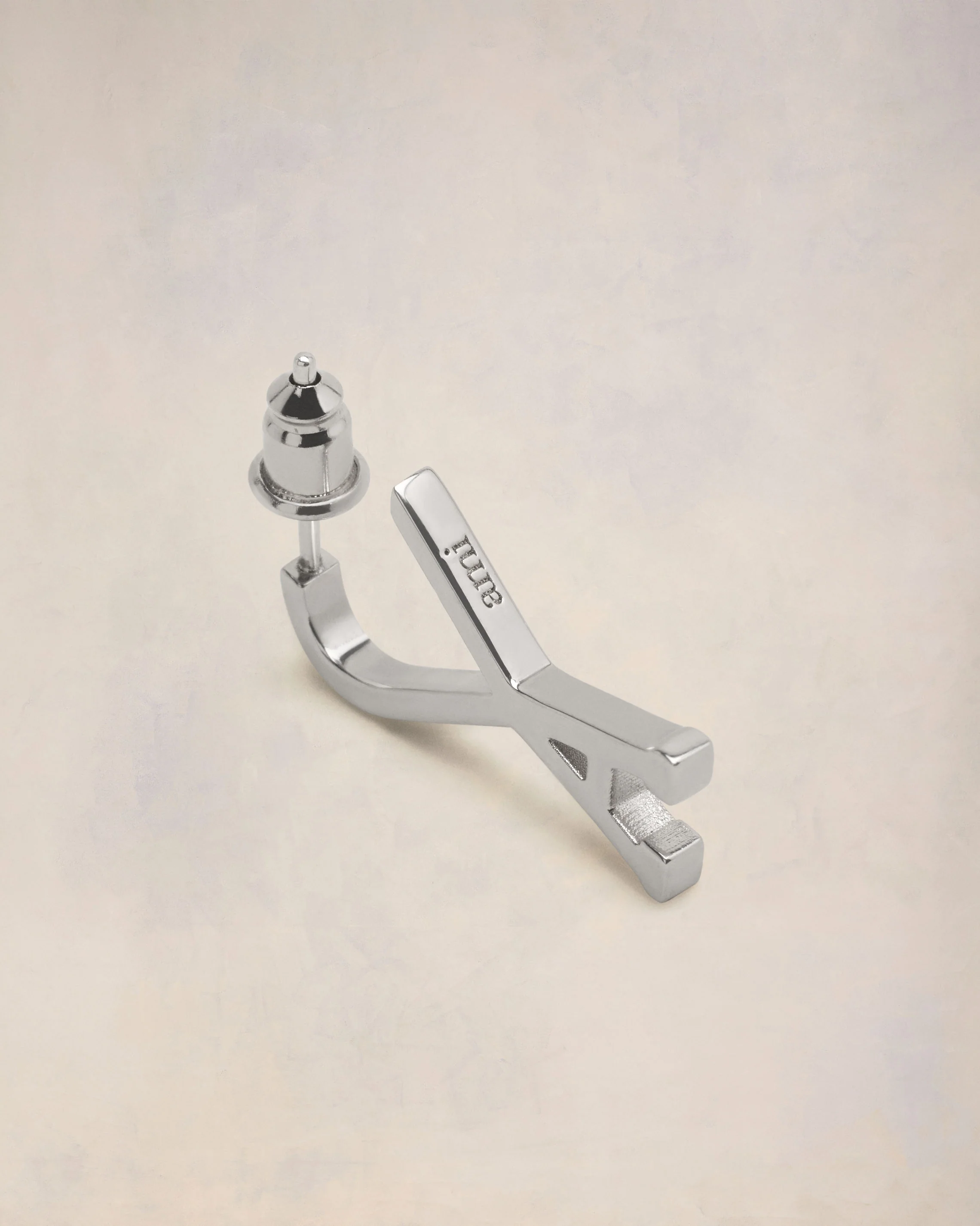 Silver Brass Small Ami de Coeur Hoop