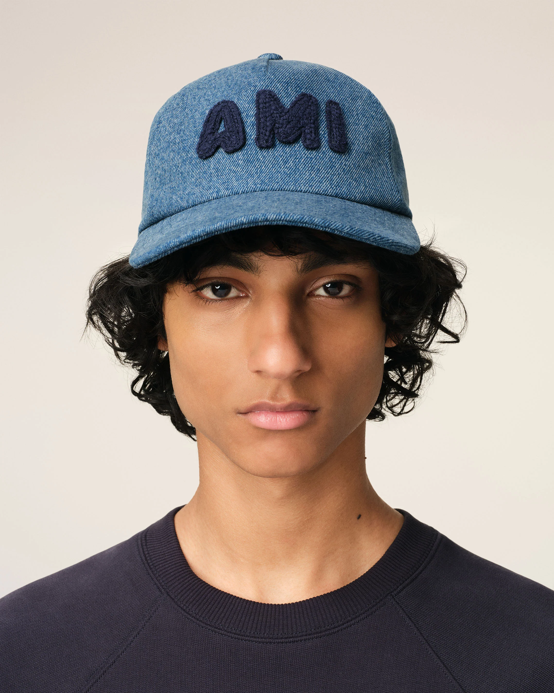 Blue Cotton Ami Paris Patch Trucker Cap