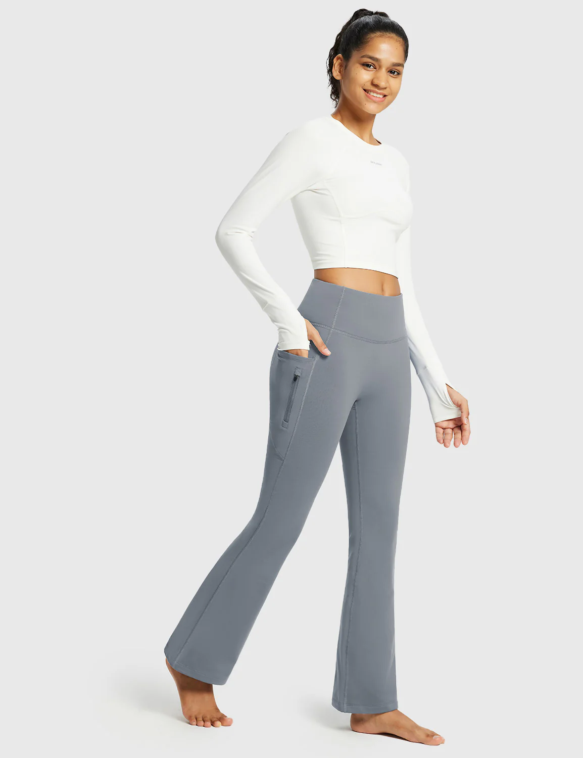 Laureate High-Rise Thermal Flared Pants