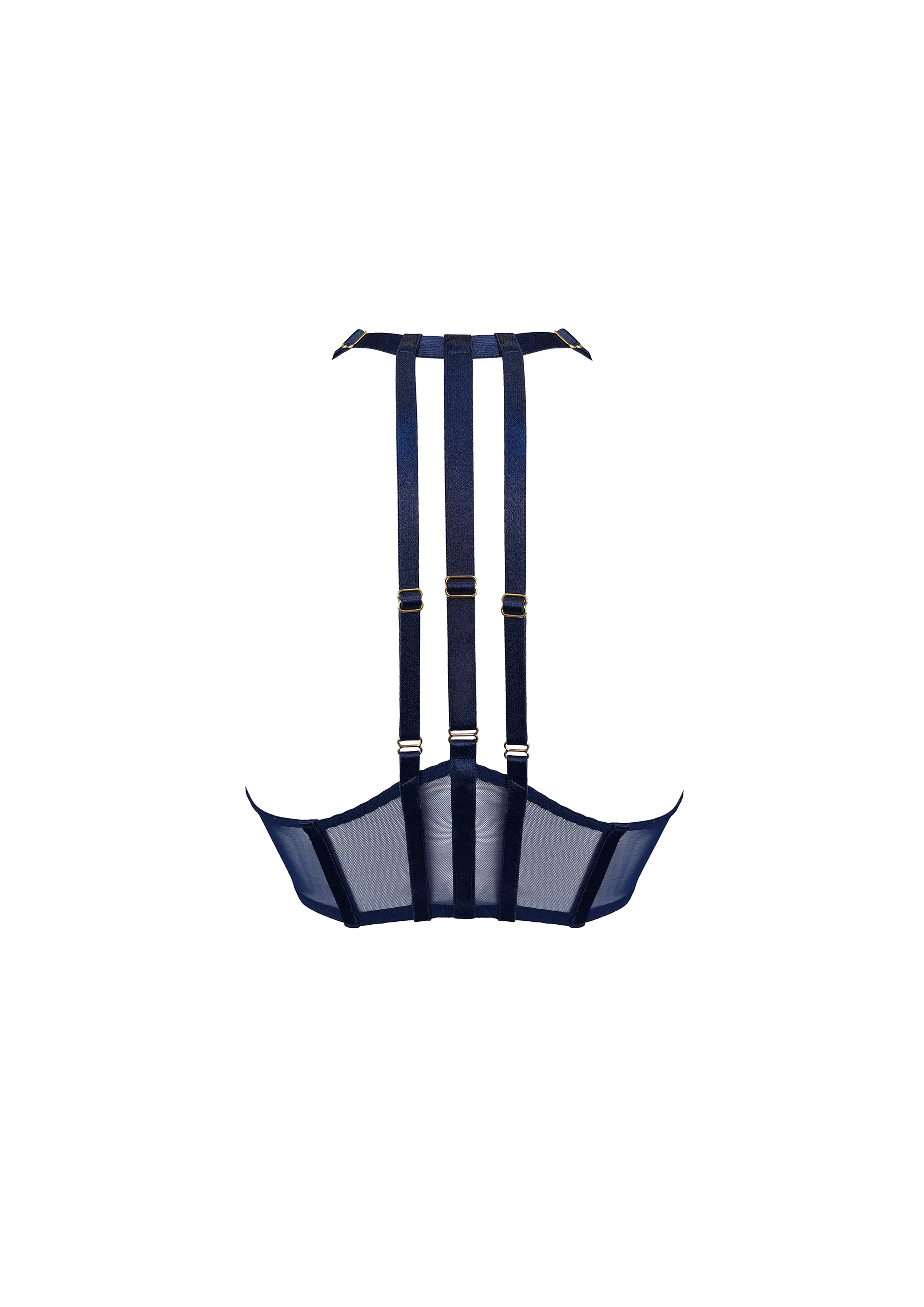 The Essentials Art Deco Mesh Wrap Bra