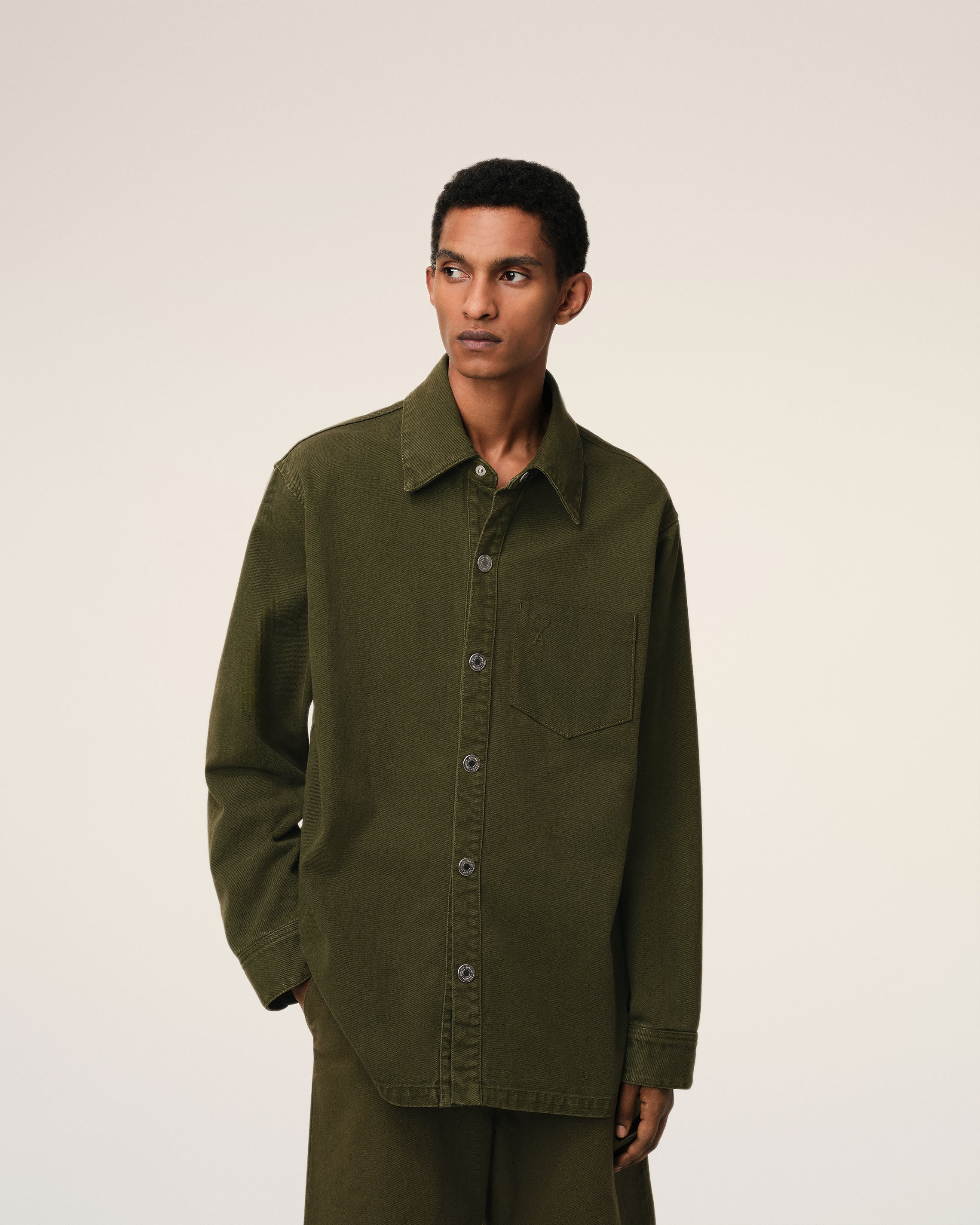 Green Cotton Ami de Coeur Overshirt