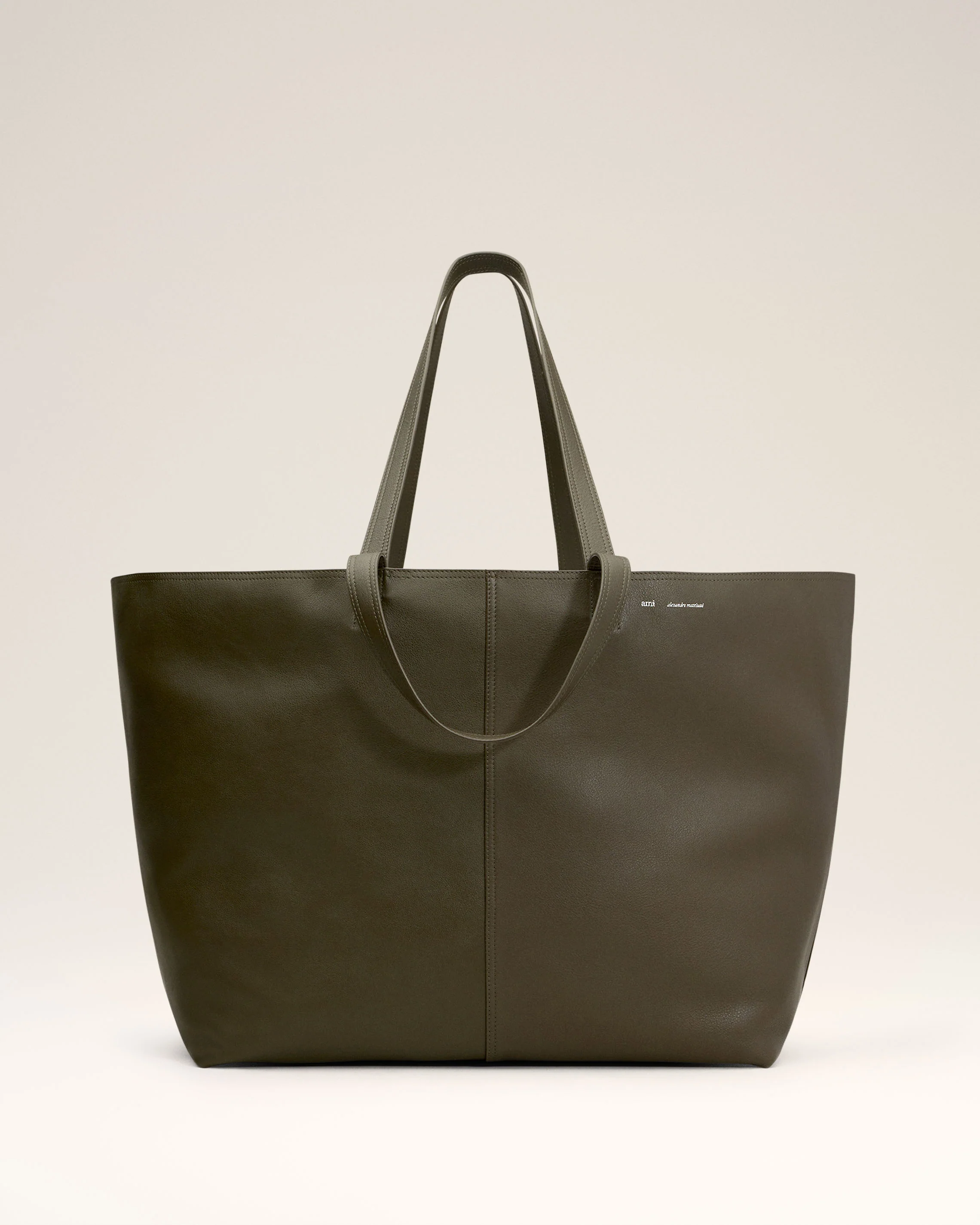Green Leather Midi Maxi Tote Bag