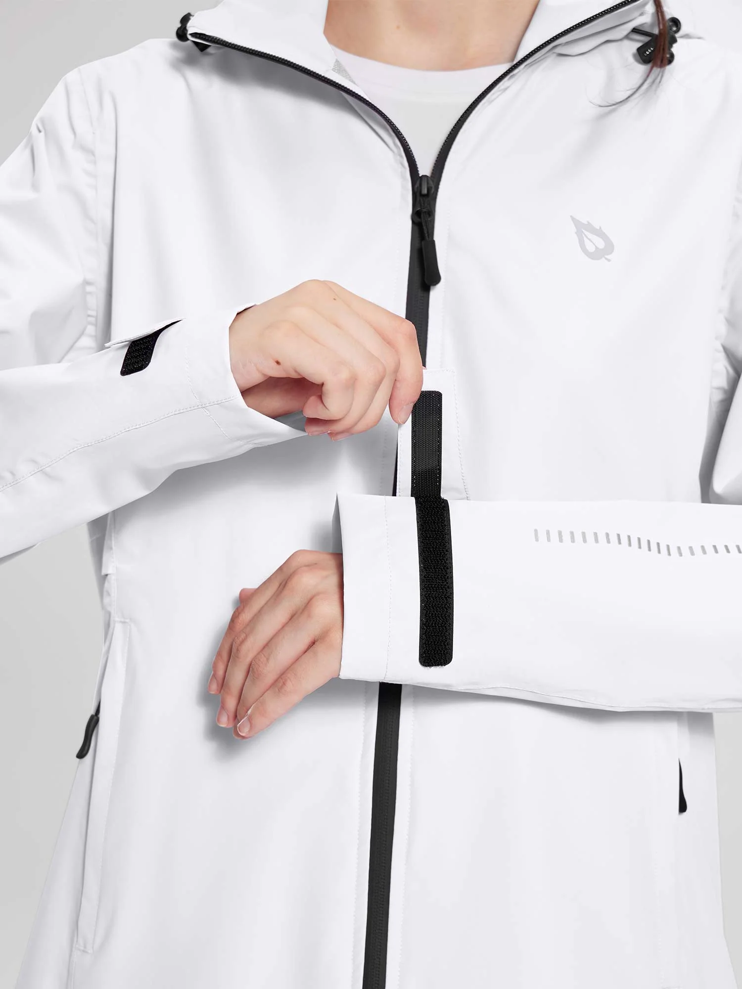 Flyleaf Mid-Length Hooded Waterproof Jacket