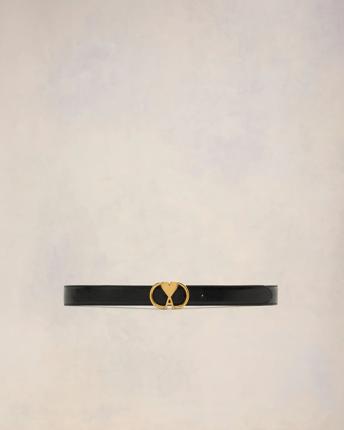 Black Leather Ami de Coeur Belt