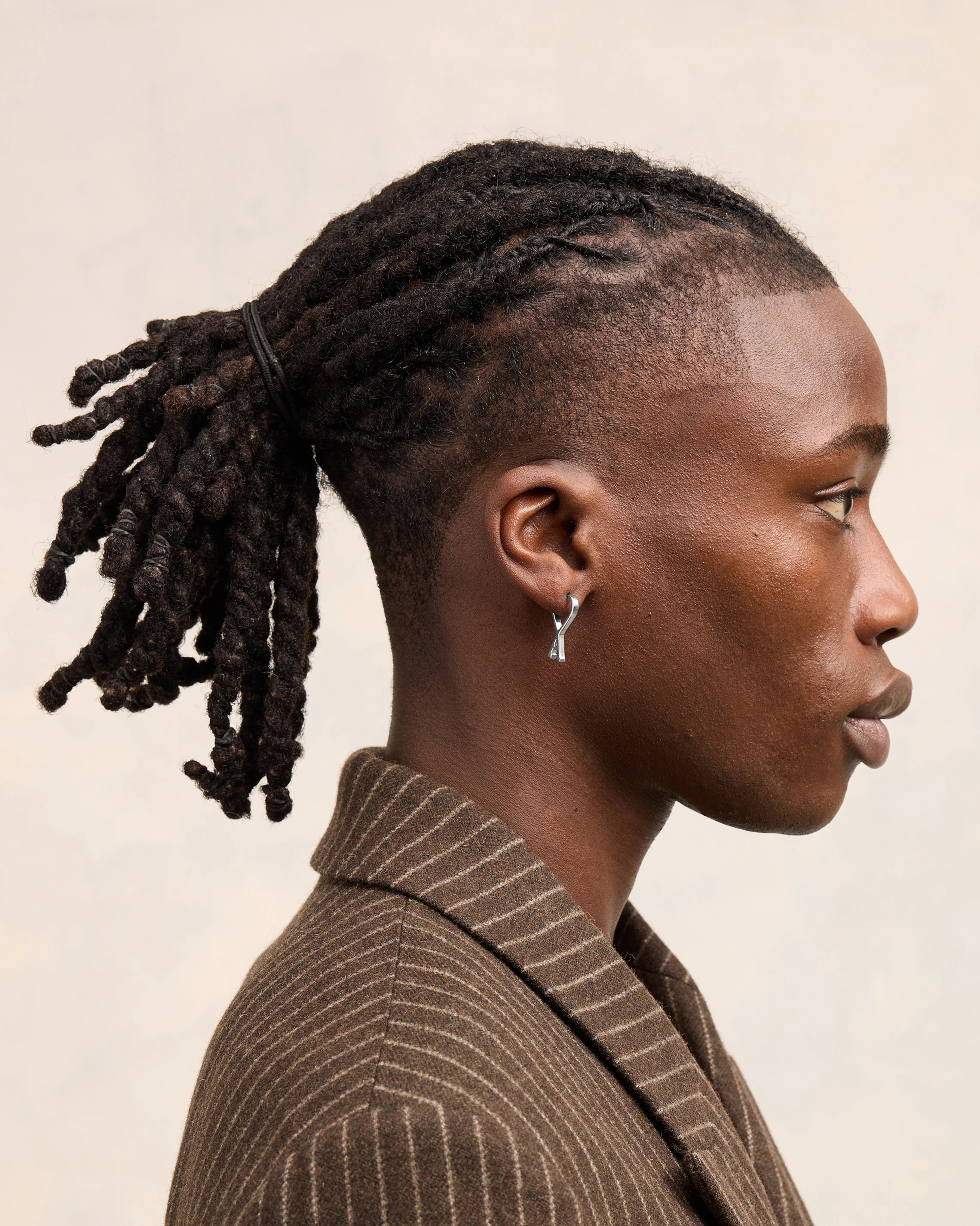 Silver Brass Small Ami de Coeur Hoop