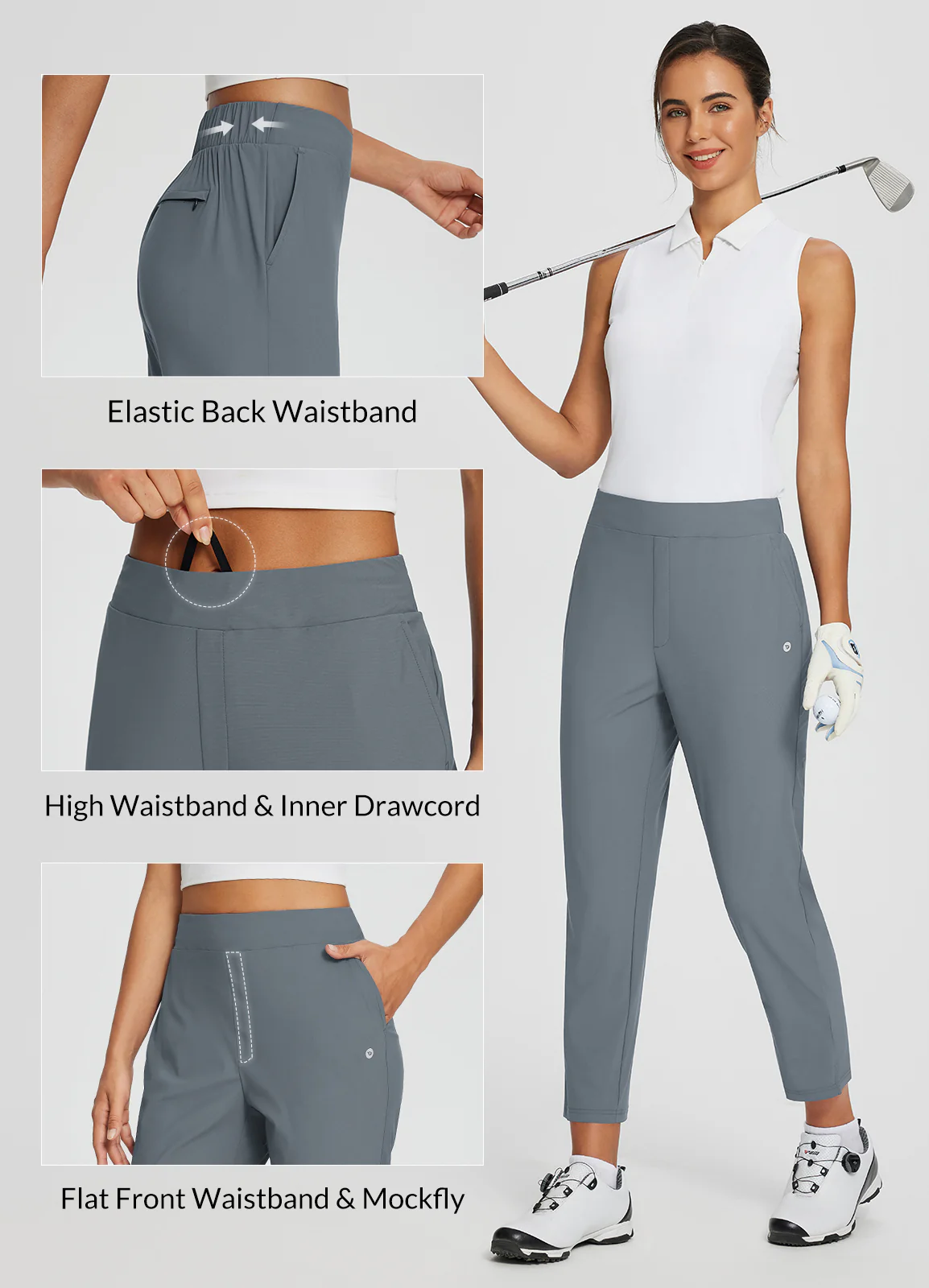 Flyleaf Ankle-length High-rise Pants