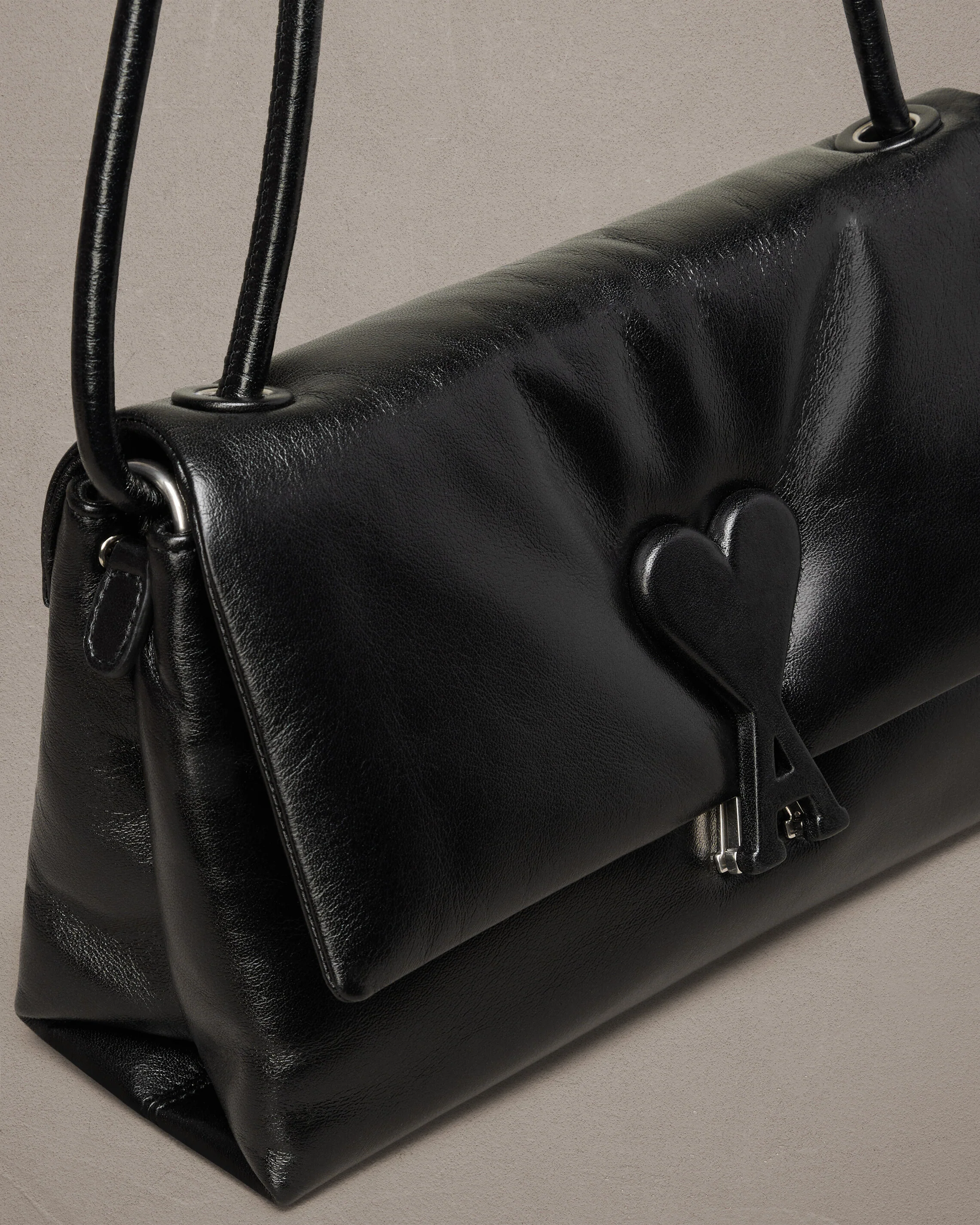 Black Leather Voulez-Vous Bag