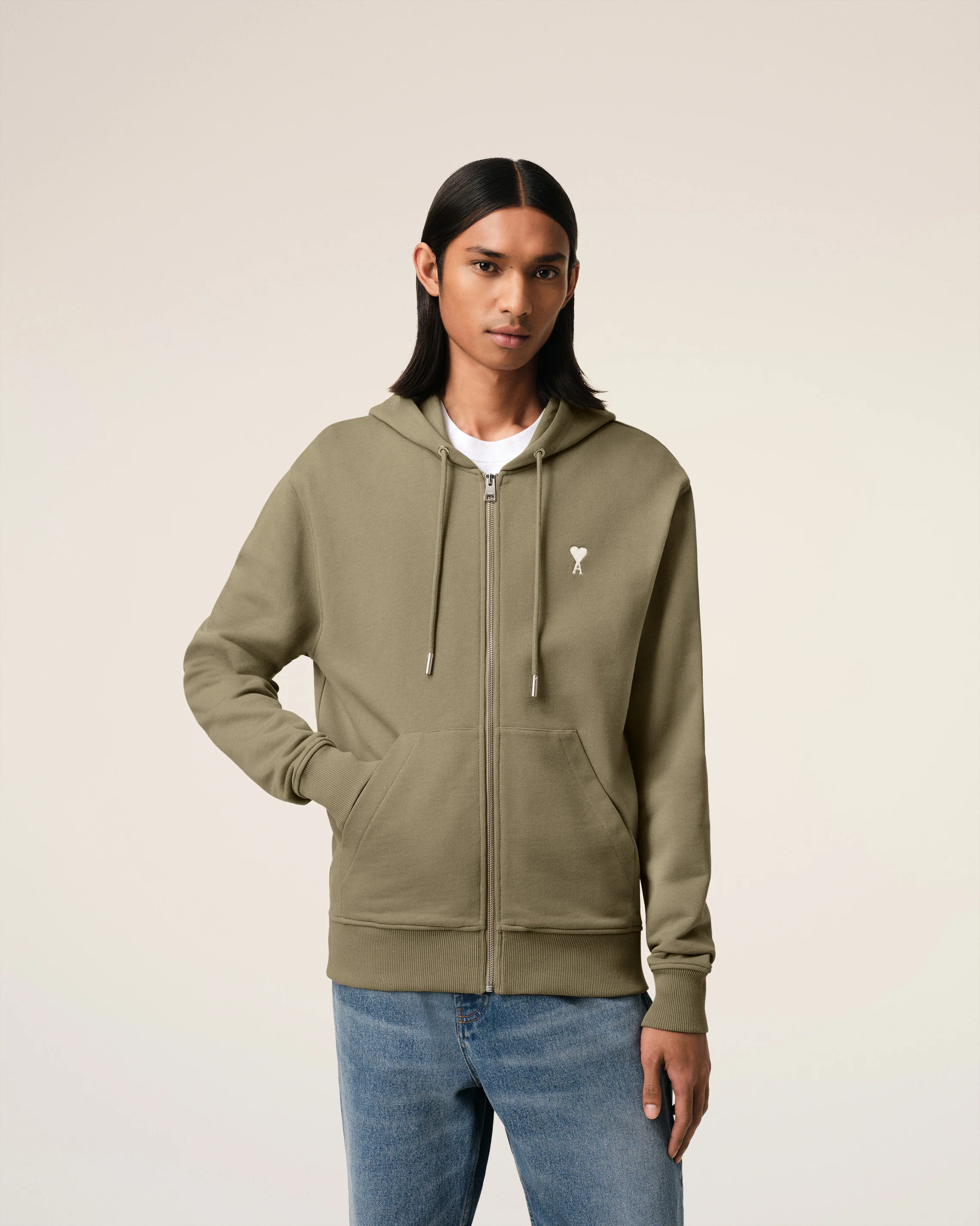 Green Cotton Ami de Coeur Hoodie