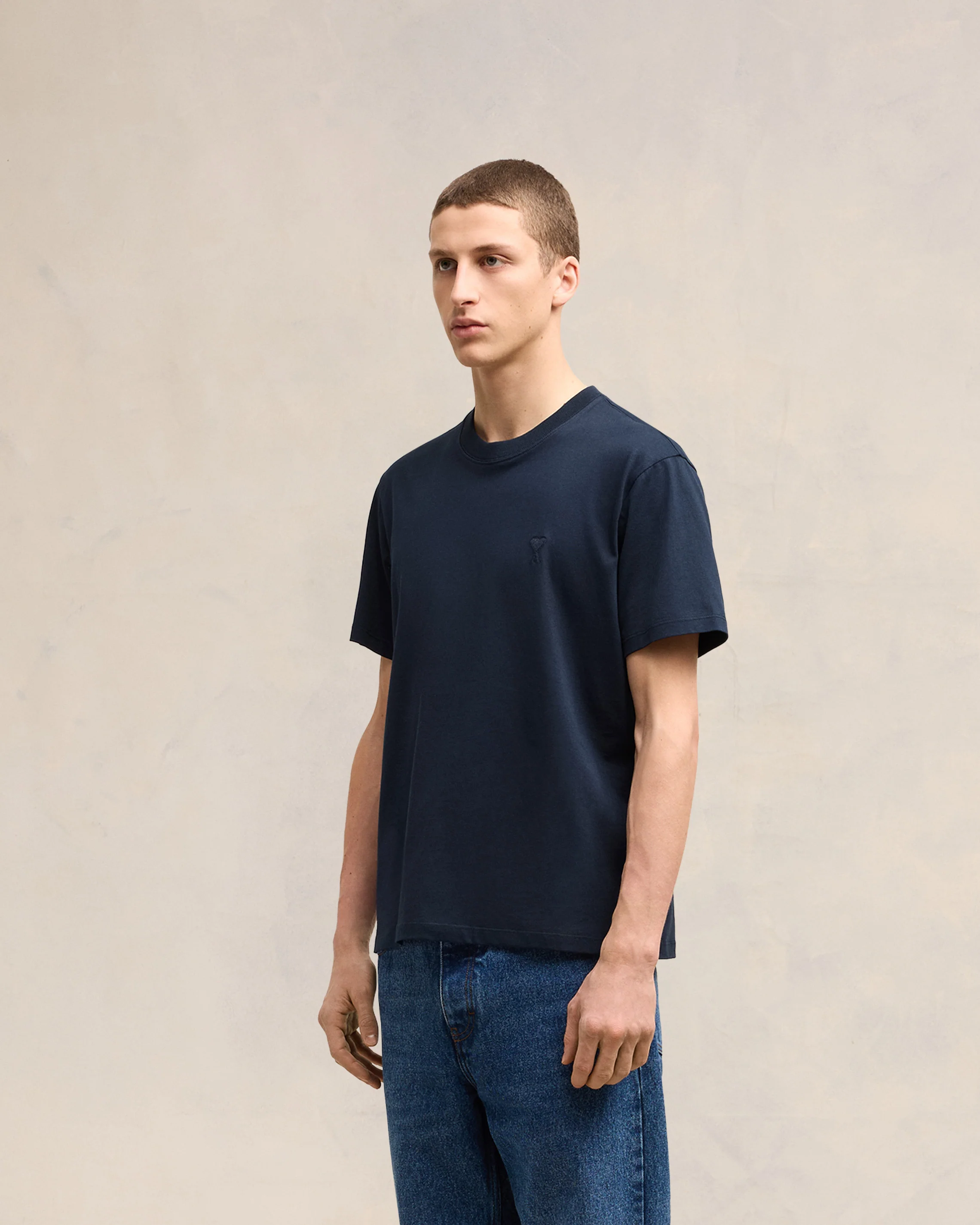 Navy Cotton Ami de Coeur T-Shirt