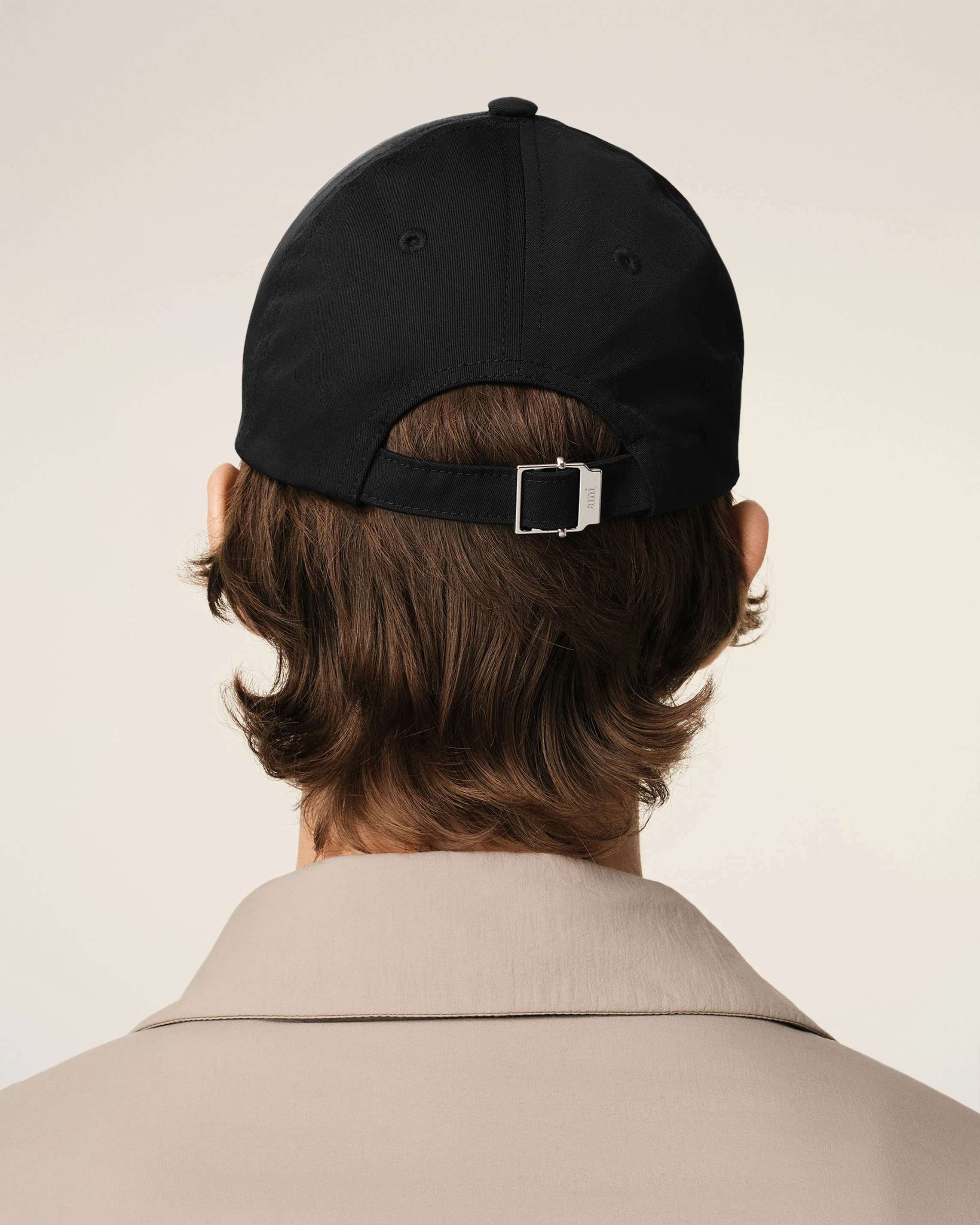 Black Twill Ami de Coeur Stud Cap
