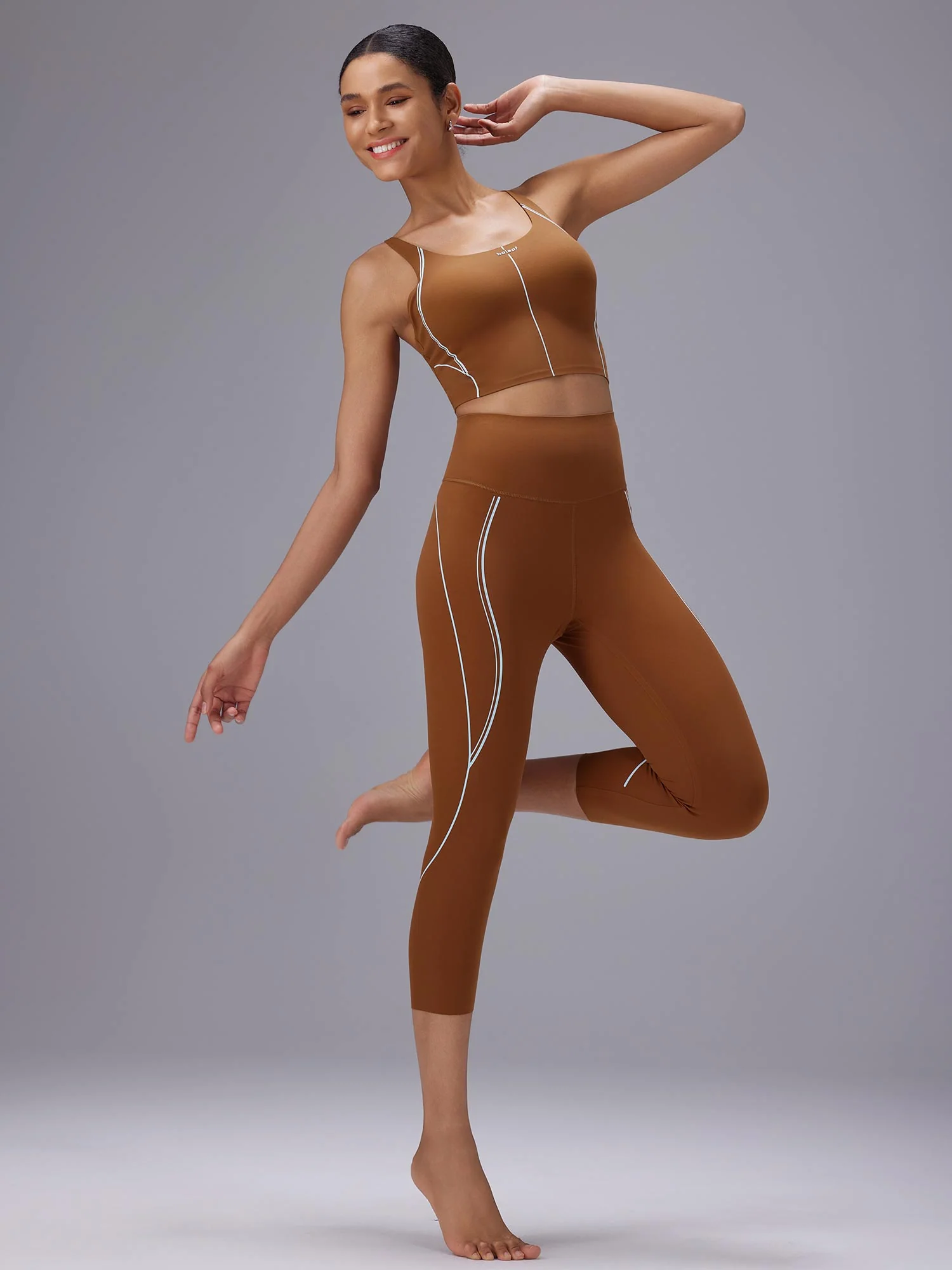 Freeleaf 19 High Rise Stripe Print Capris