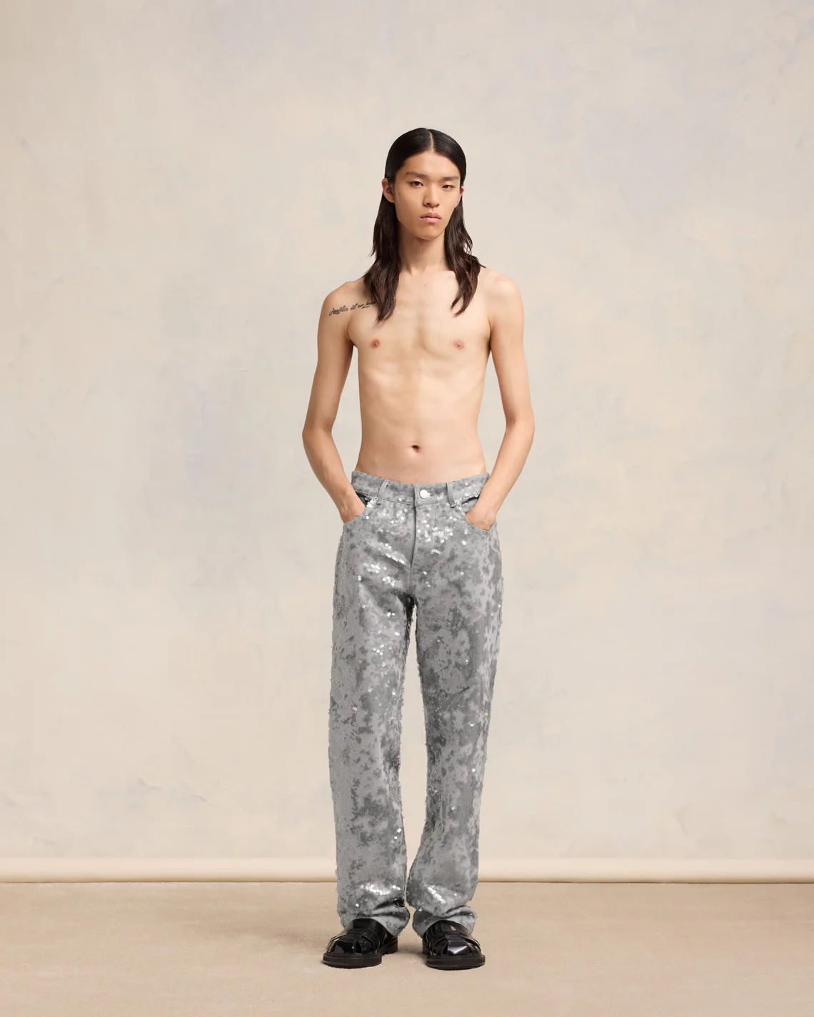 Embroidered Straight Fit Jeans