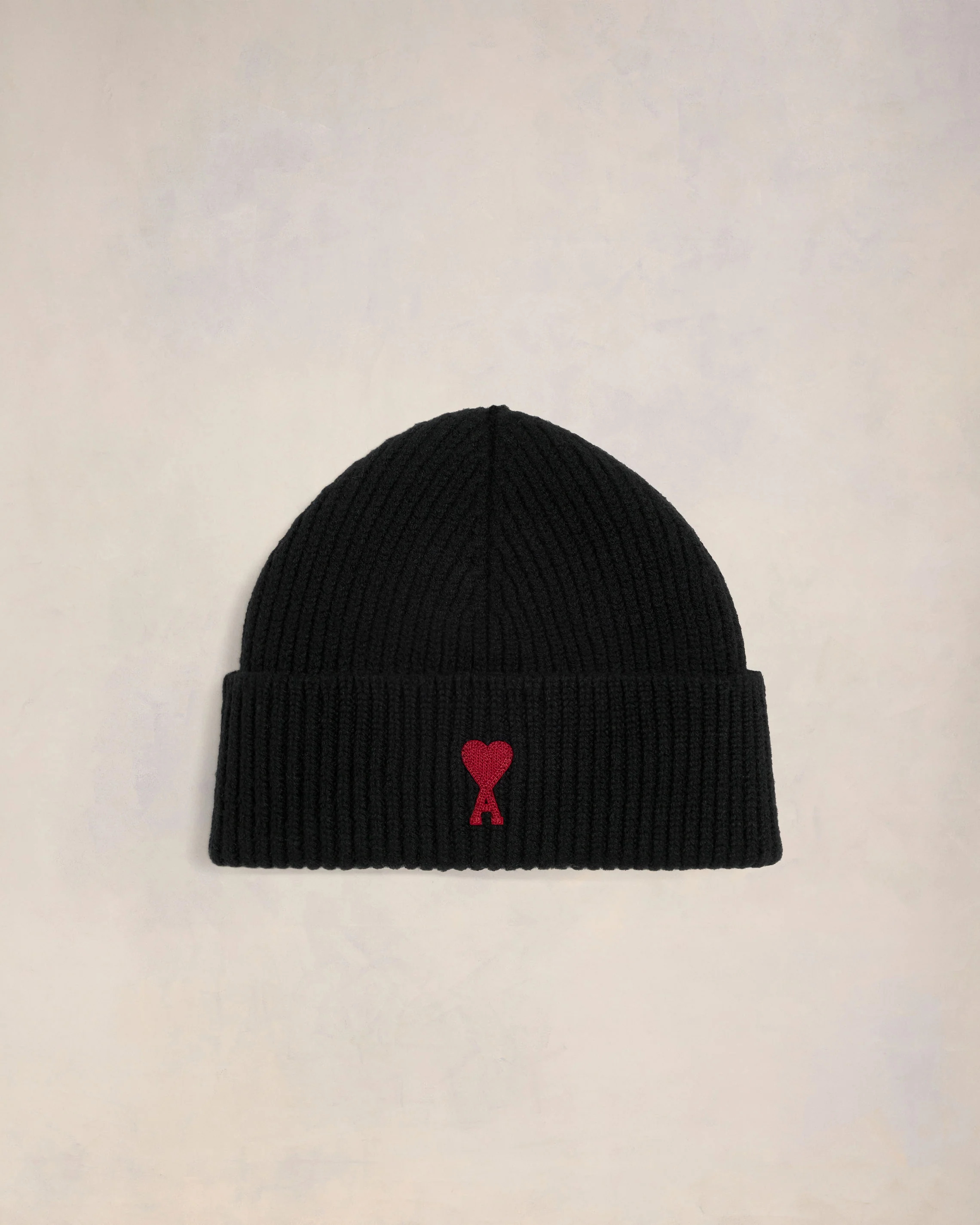 Black Wool Ami de Coeur Beanie