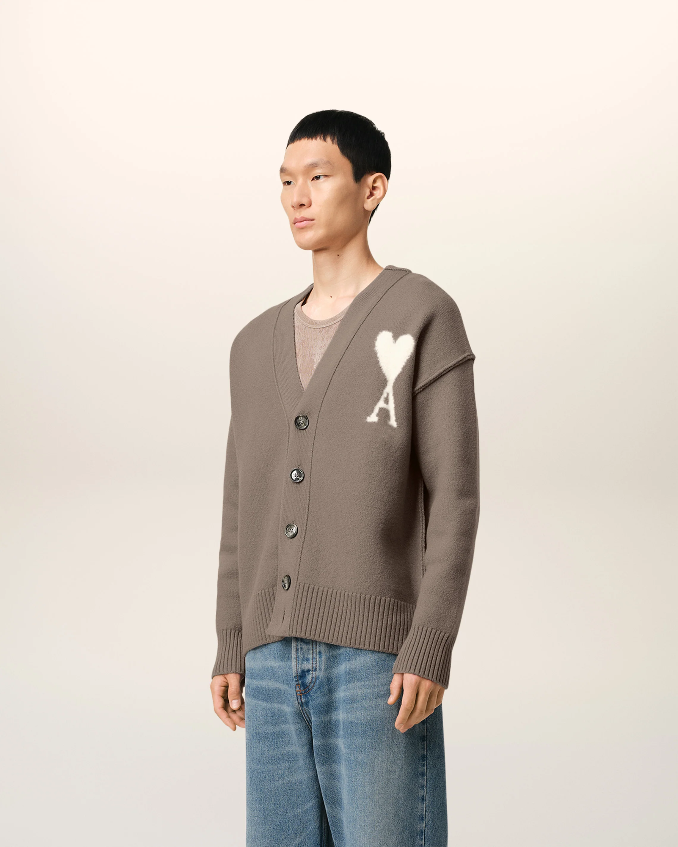 Taupe Wool Ami de Coeur Cardigan
