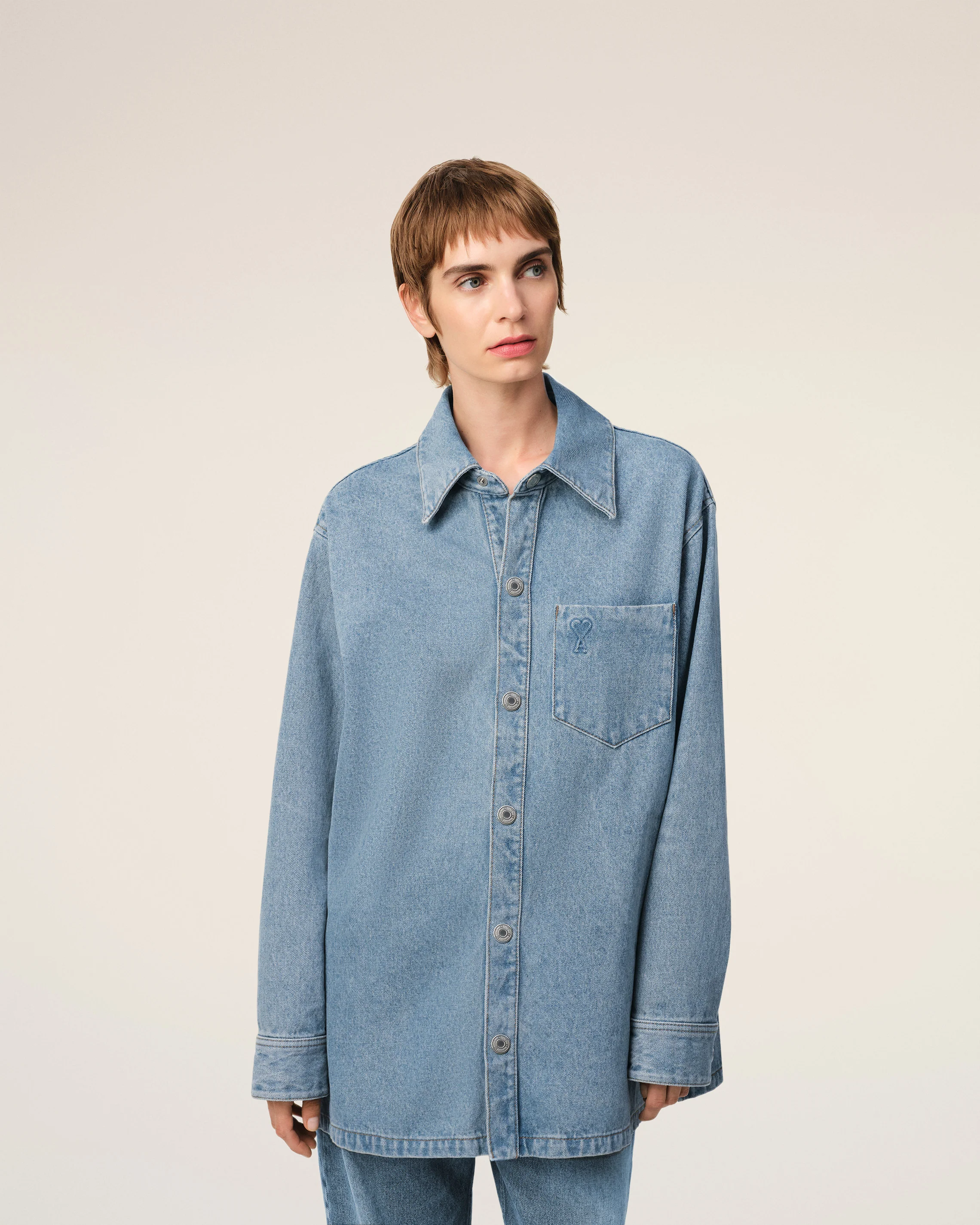 Blue Cotton Ami de Coeur Overshirt