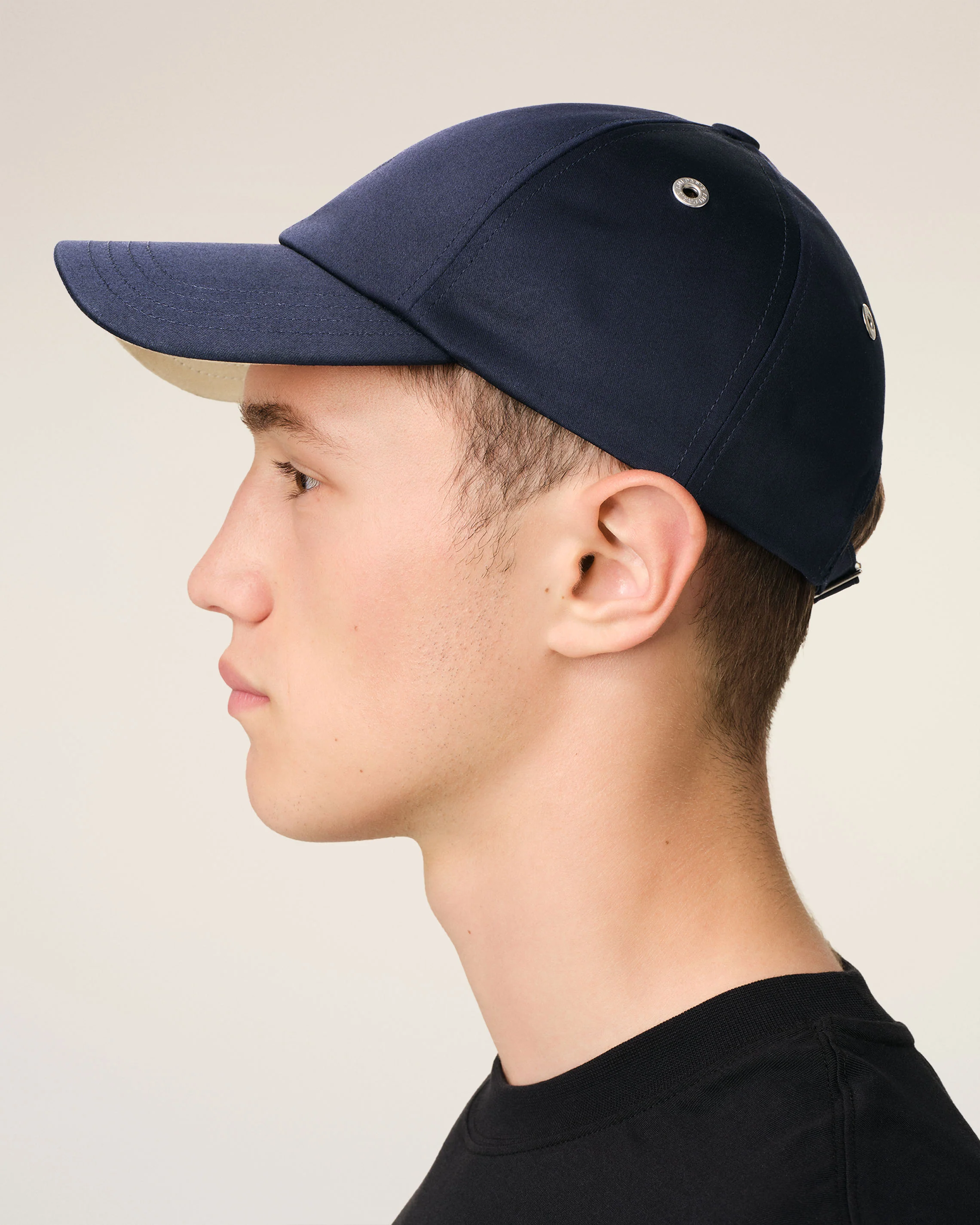 Navy Cotton Tonal Ami de Coeur Embroidery Cap