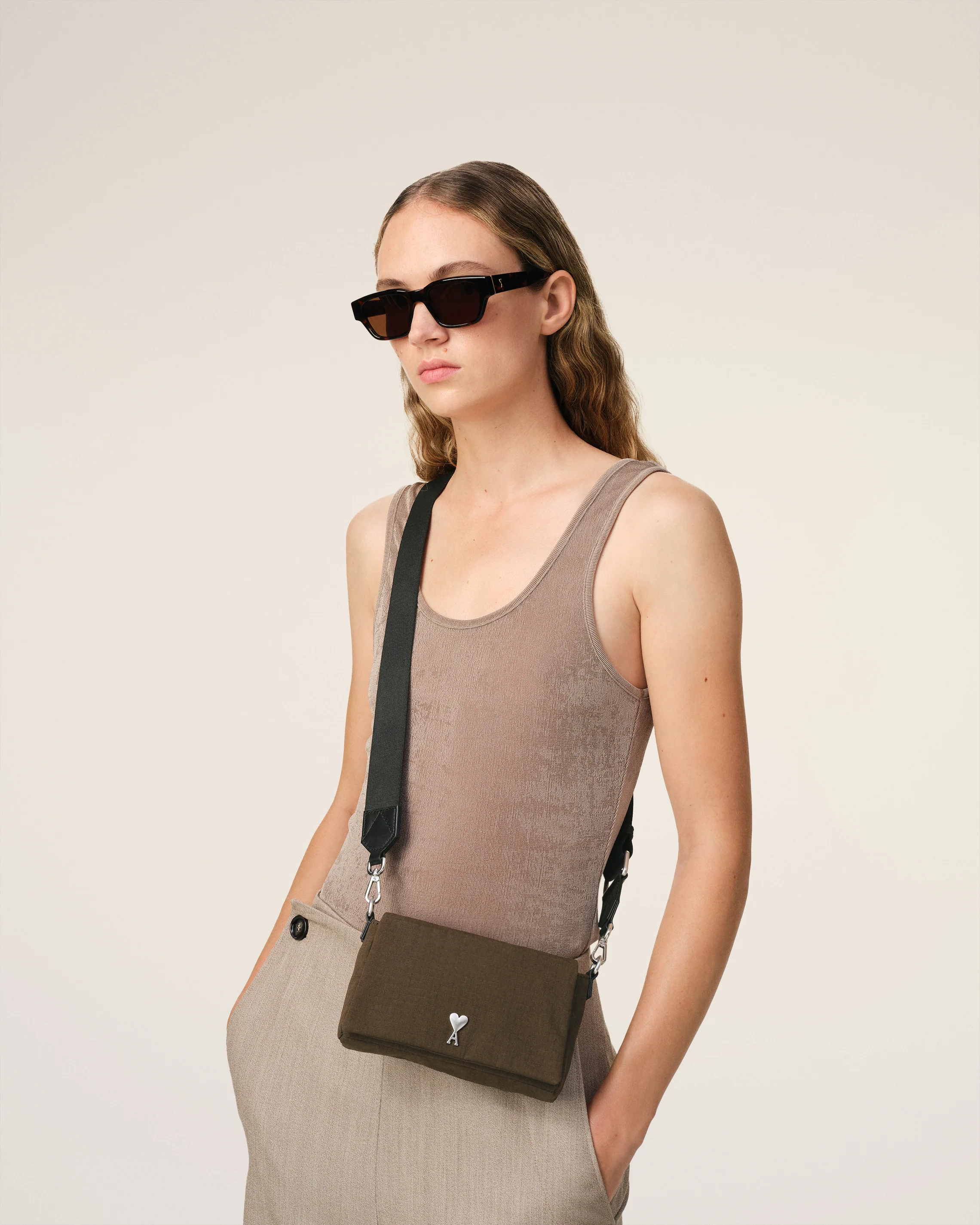 Green Canvas Ami de Coeur Lunch Box Bag