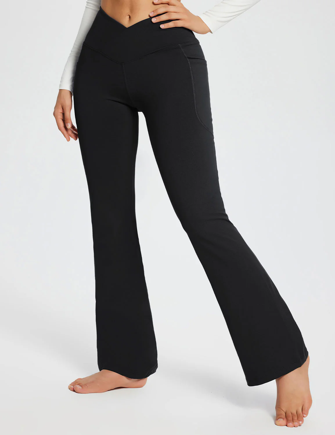 Laureate 29 Crossover High-Rise Flared Pants