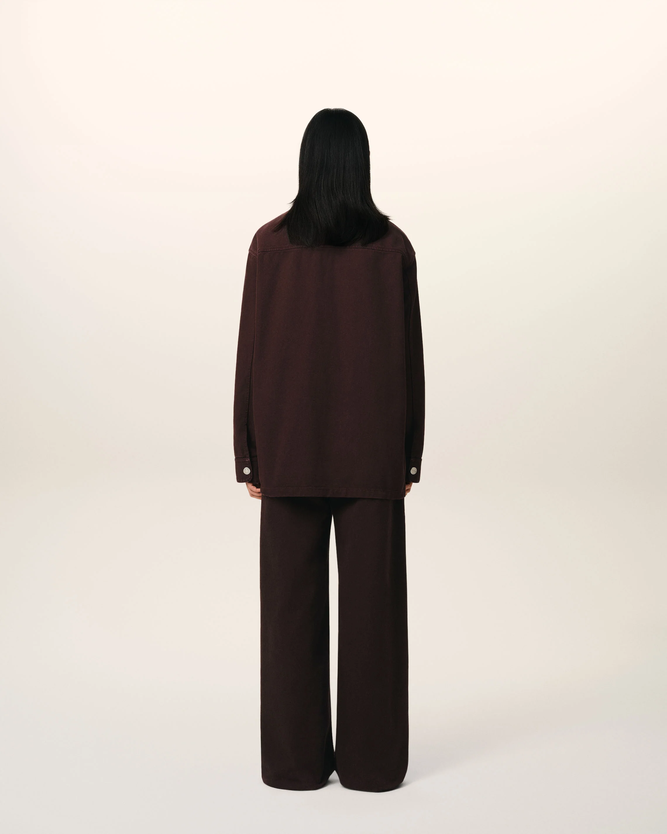 Burgundy Cotton Ami de Coeur Overshirt