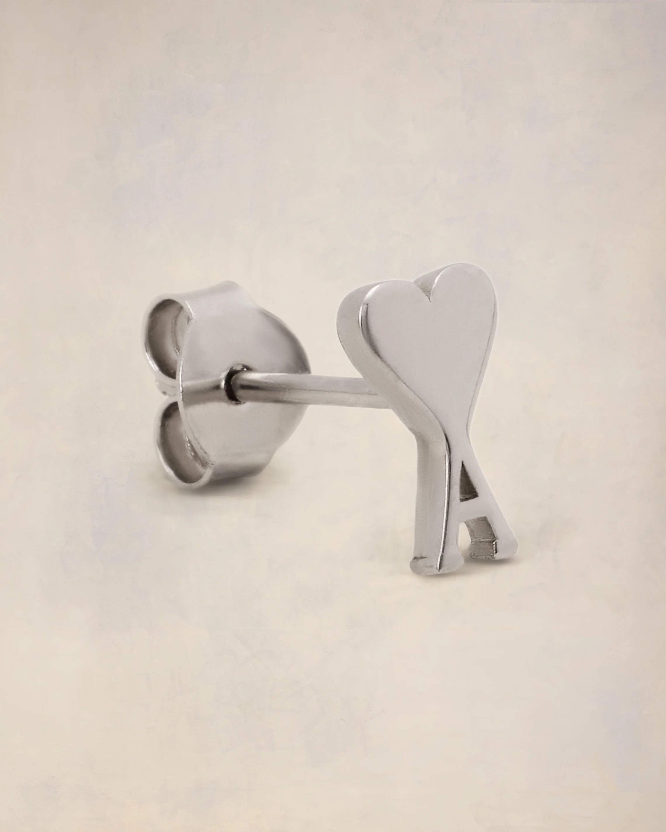 Silver Brass Ami de Coeur Studs