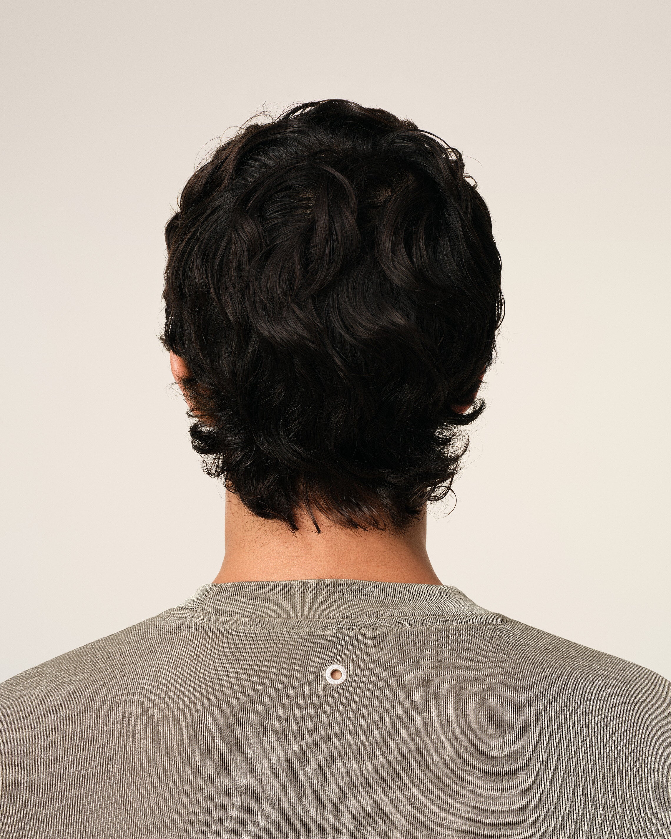 Beige Rib Jersey Short Sleeve T-Shirt