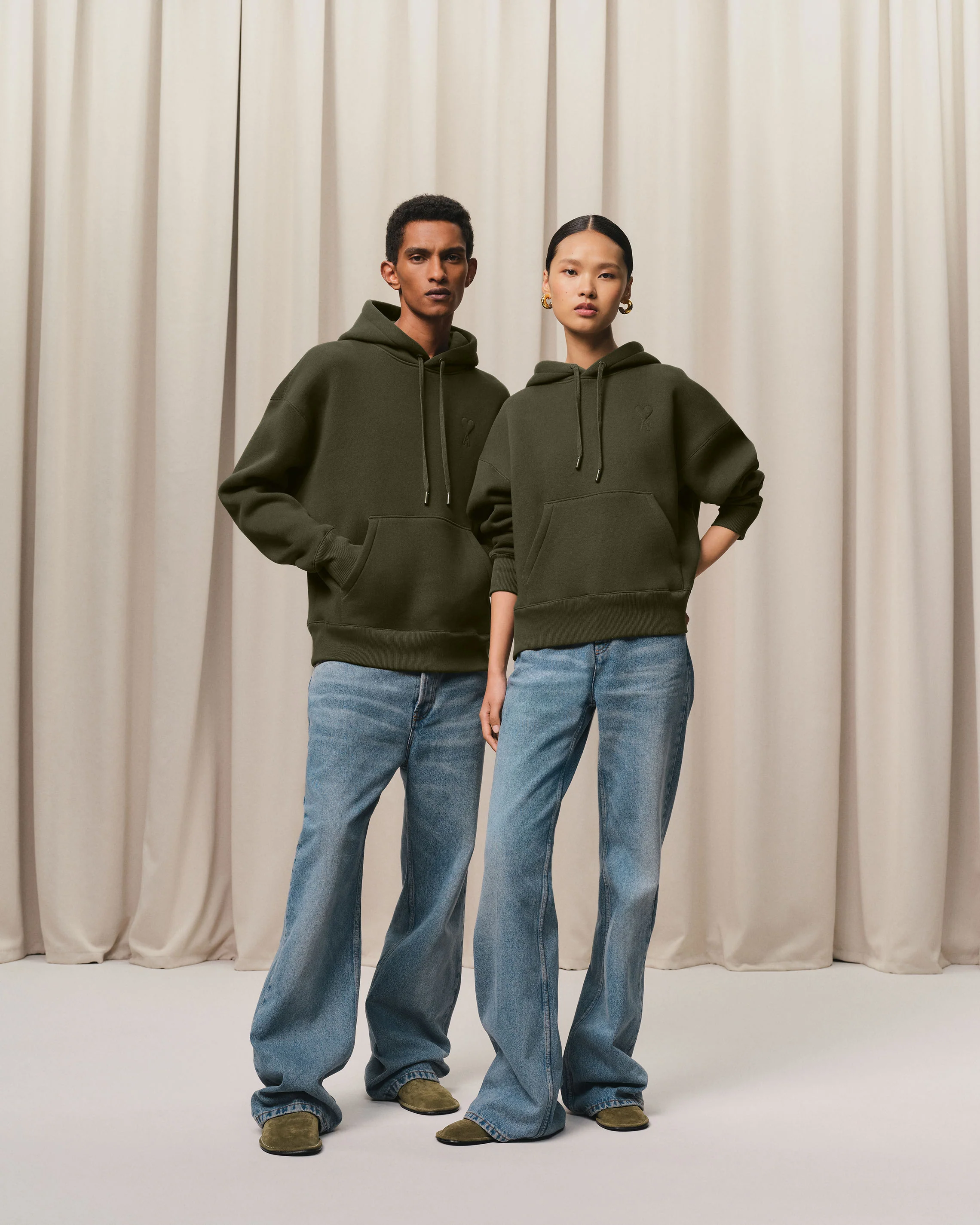 Green Cotton Ami de Coeur Hoodie