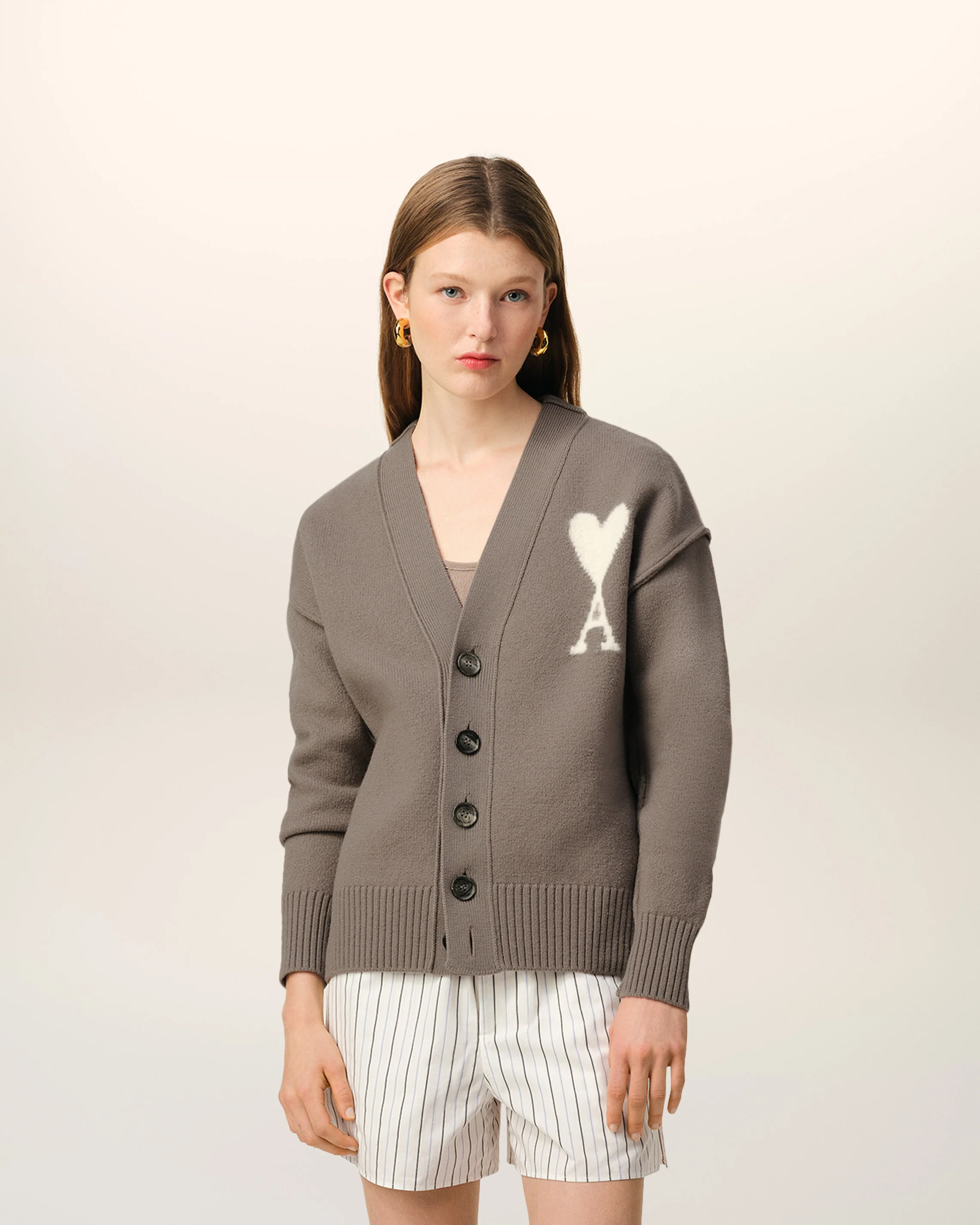 Taupe Wool Ami de Coeur Cardigan