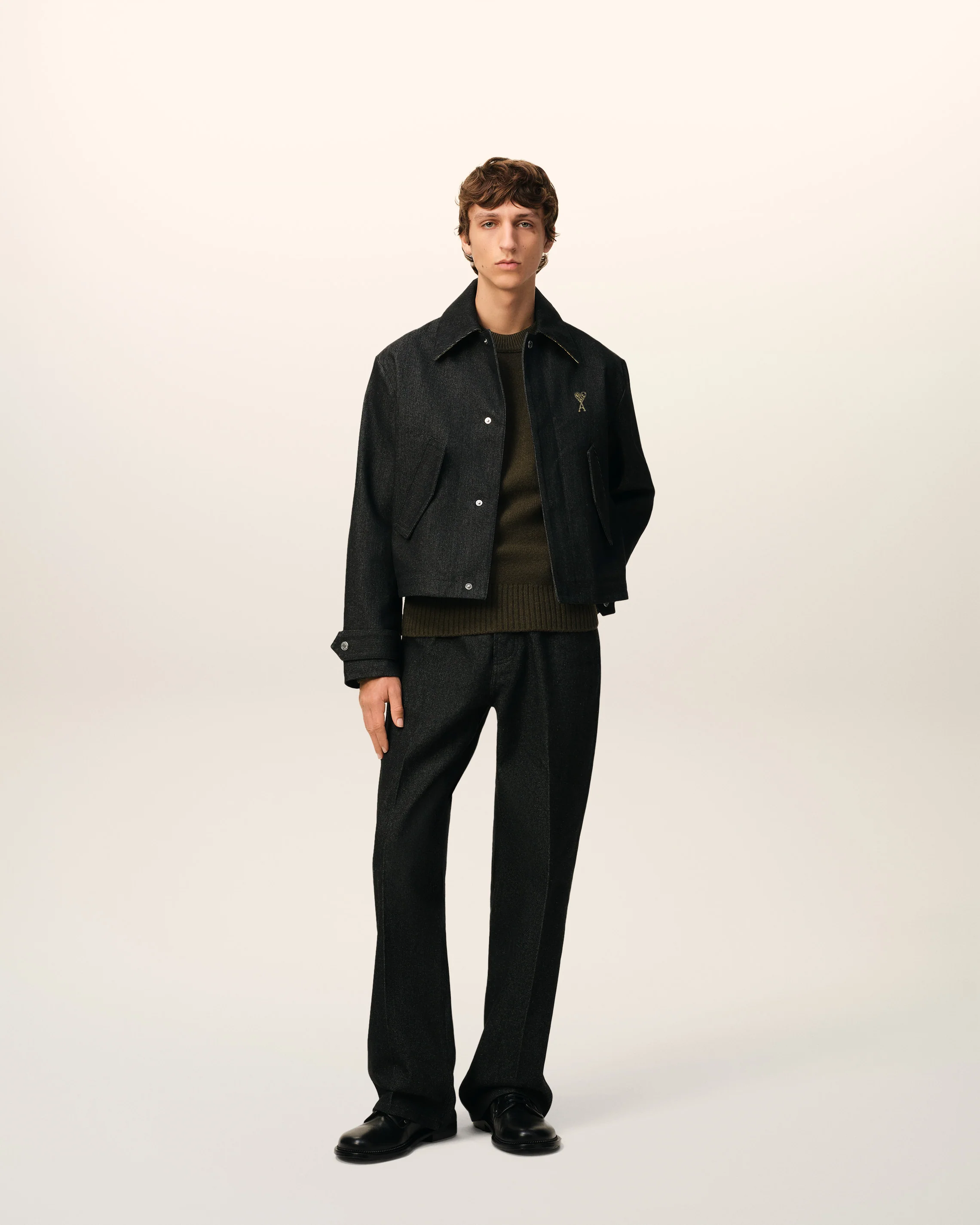 Black Denim Short Jacket