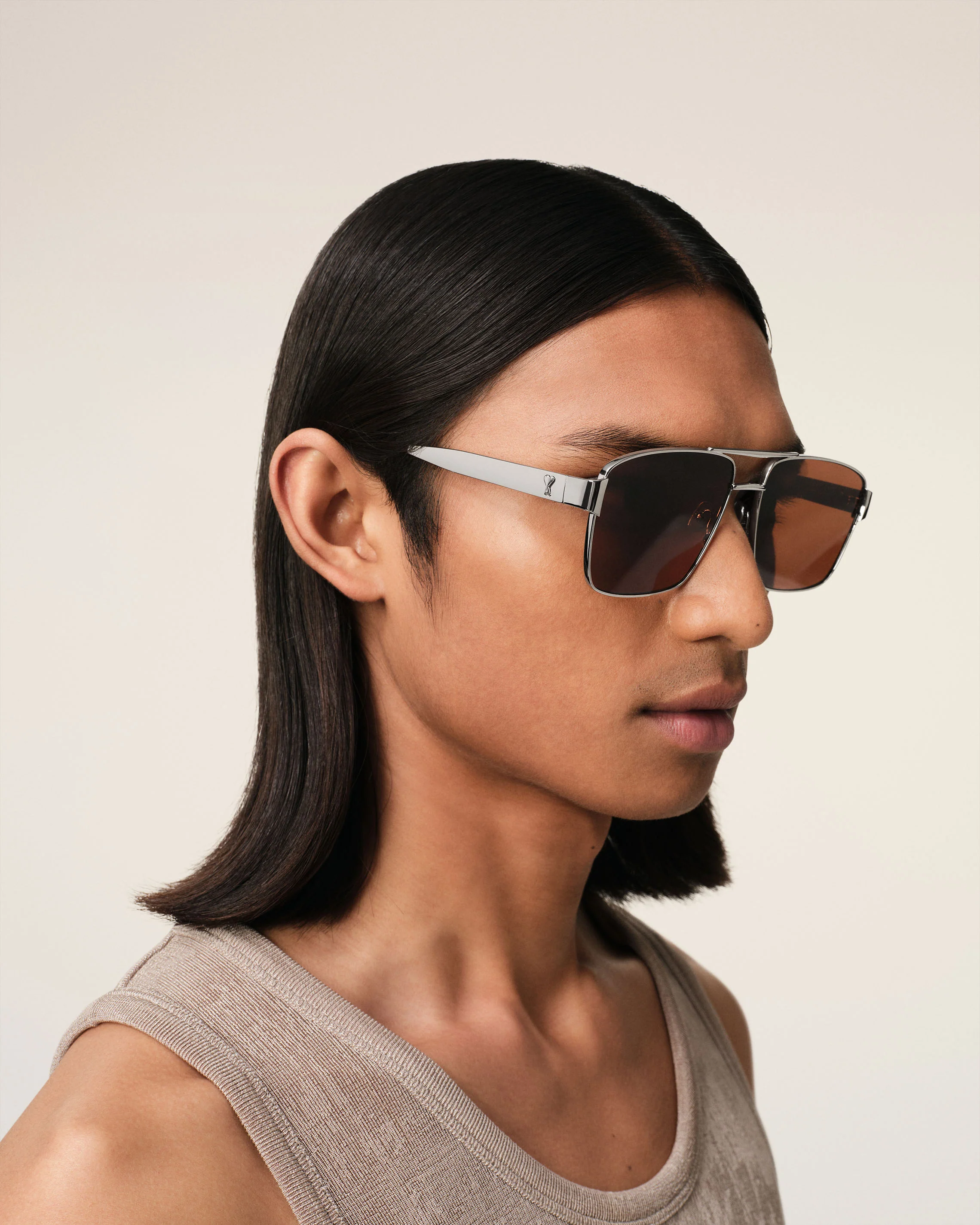 Silver Stainless Steel 75007 Sunglasses