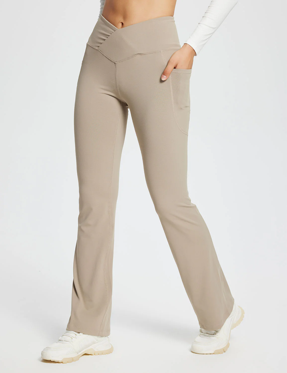 Laureate 29 Crossover High-Rise Flared Pants