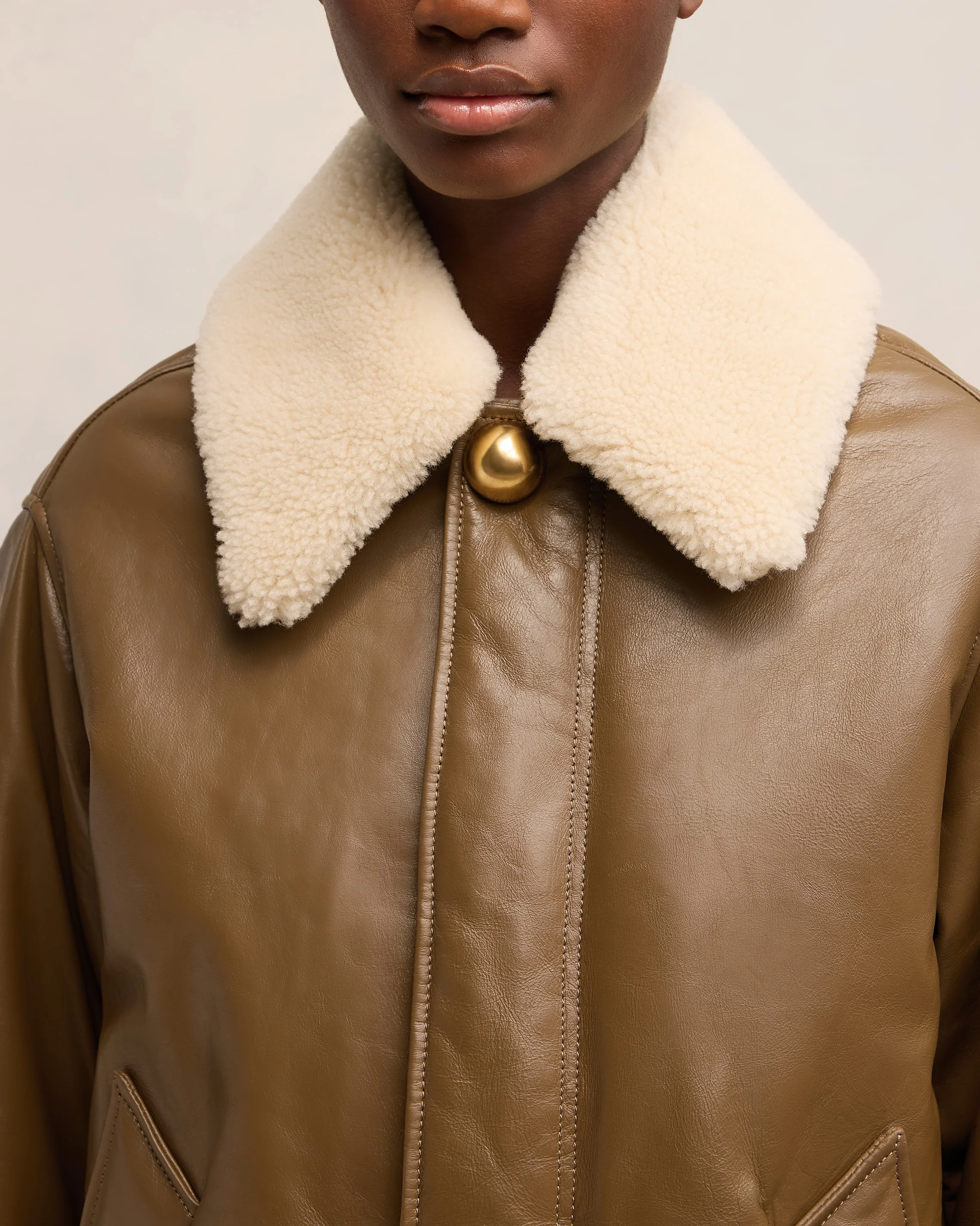 Leather Padded Jacket