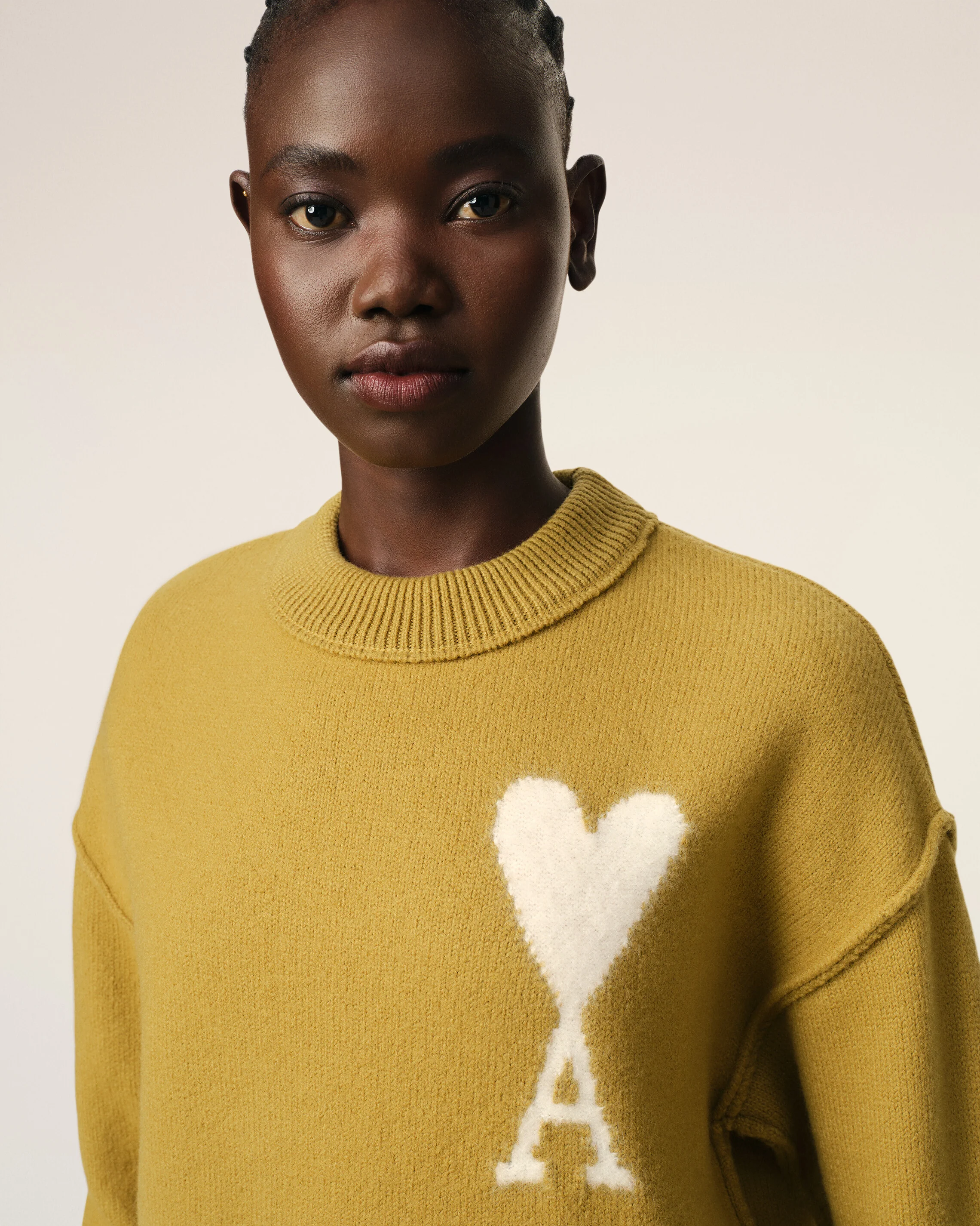 Mustard Wool Ami de Coeur Sweater